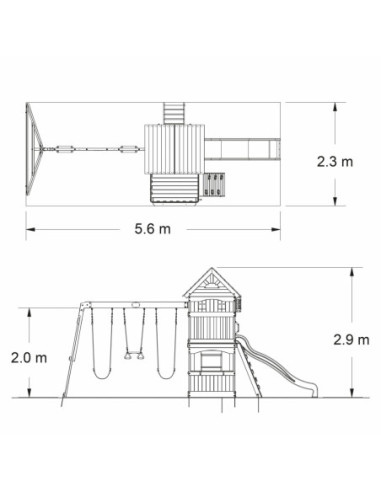 Ogromny Drewniany Plac zabaw Atlantic Backyard Discovery