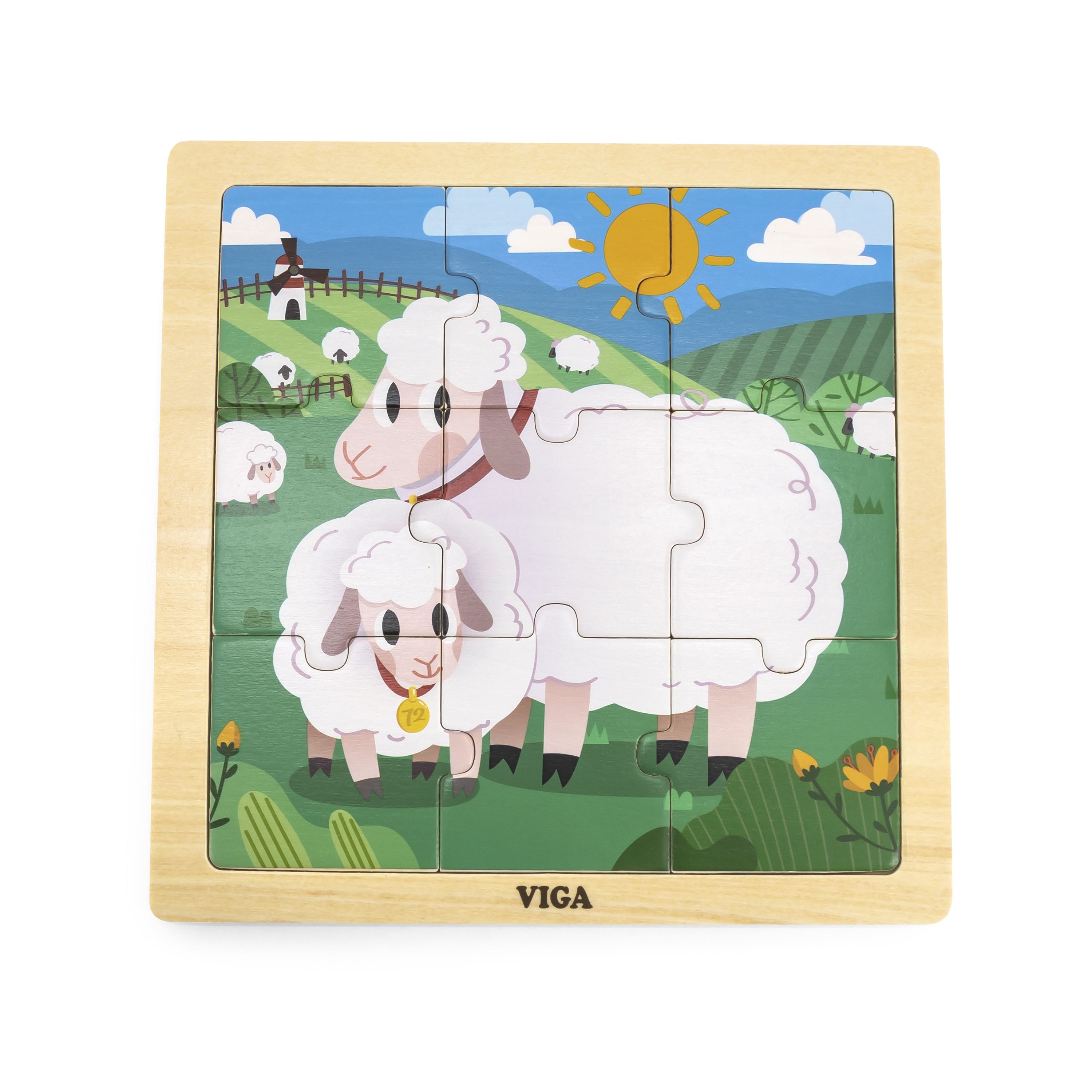 🐑 Drewniane Puzzle Owieczki - Zabawa i Nauka
