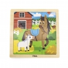 VIGA Handy Wooden Puzzle Horses 9 pieces