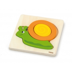 VIGA Toddler's First Wooden Puzzle Snail