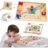 VIGA Wooden Ball Game Catch and Match Montessori Puzzle