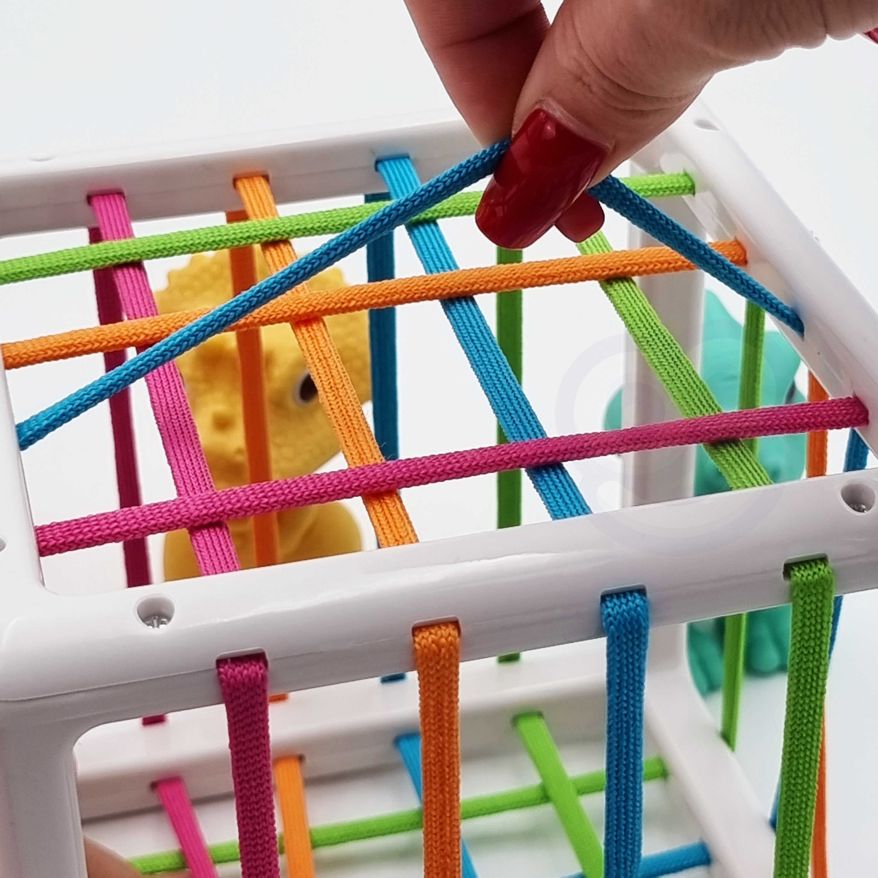 Elastyczna kostka sensoryczna sorter dla dzieci kolorowe dinozaury 6 el.