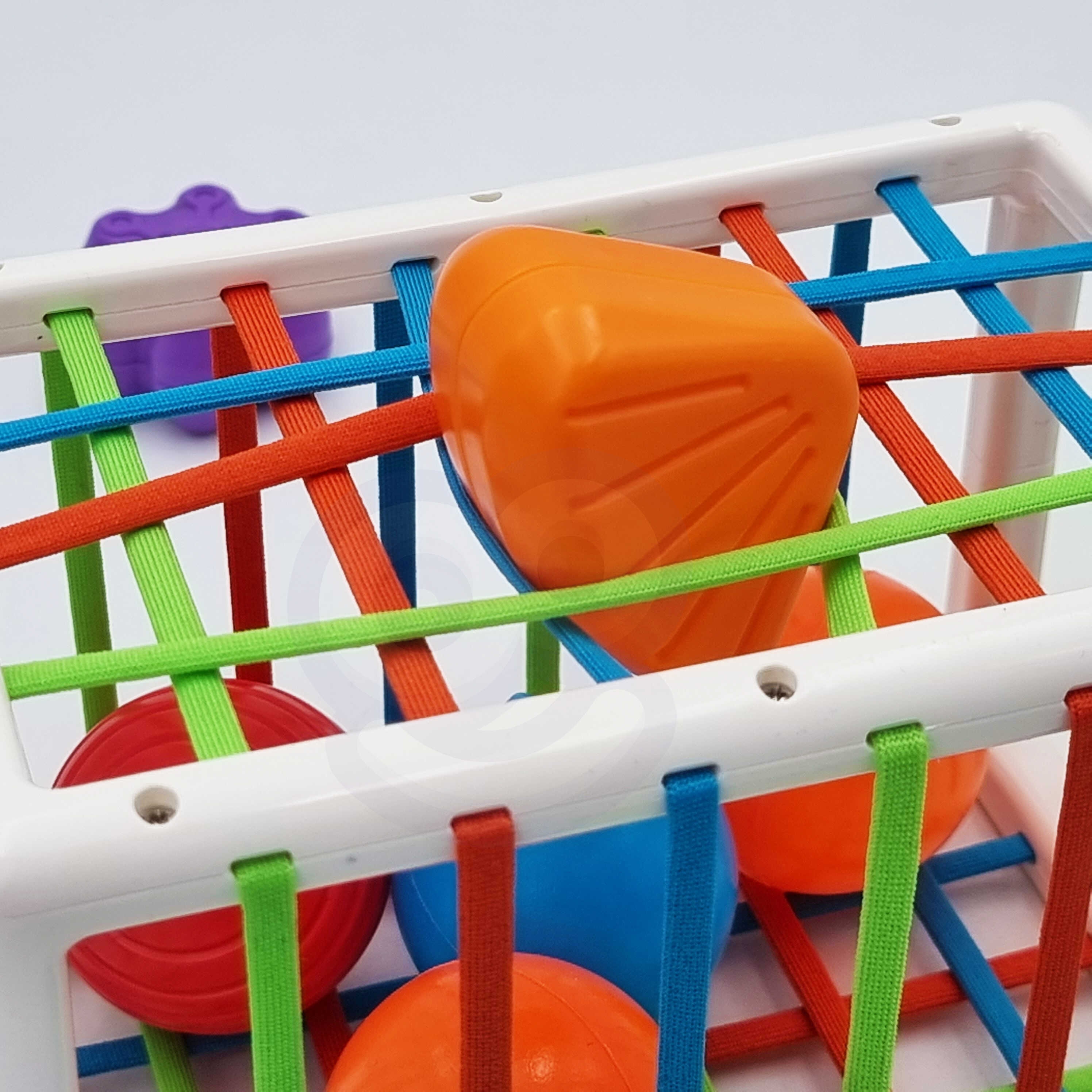 Elastyczna kostka sensoryczna sorter dla dzieci kolorowe kształty 13 el.