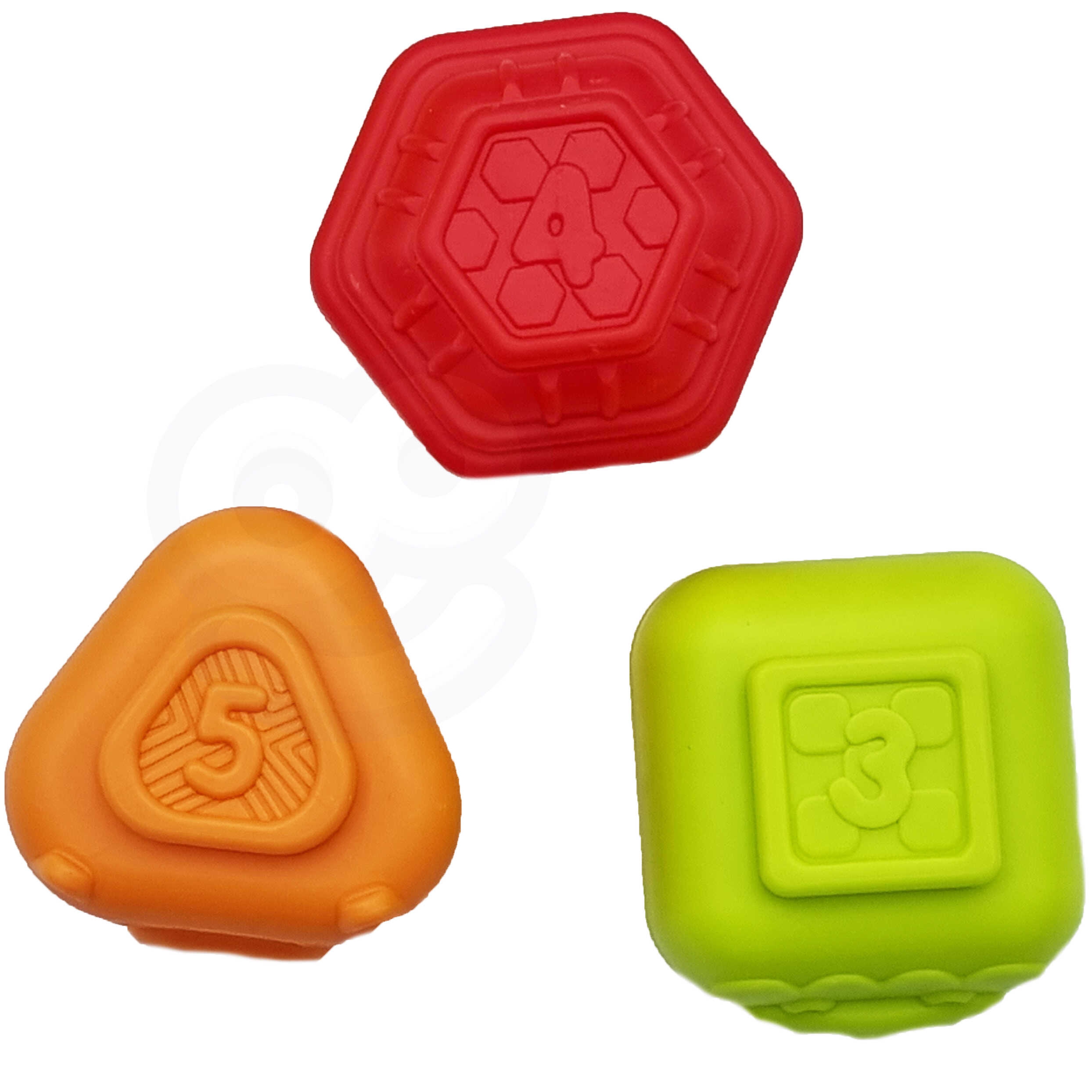 Elastyczna kostka sensoryczna sorter dla dzieci zwierzątka + grzechotka 7 el.