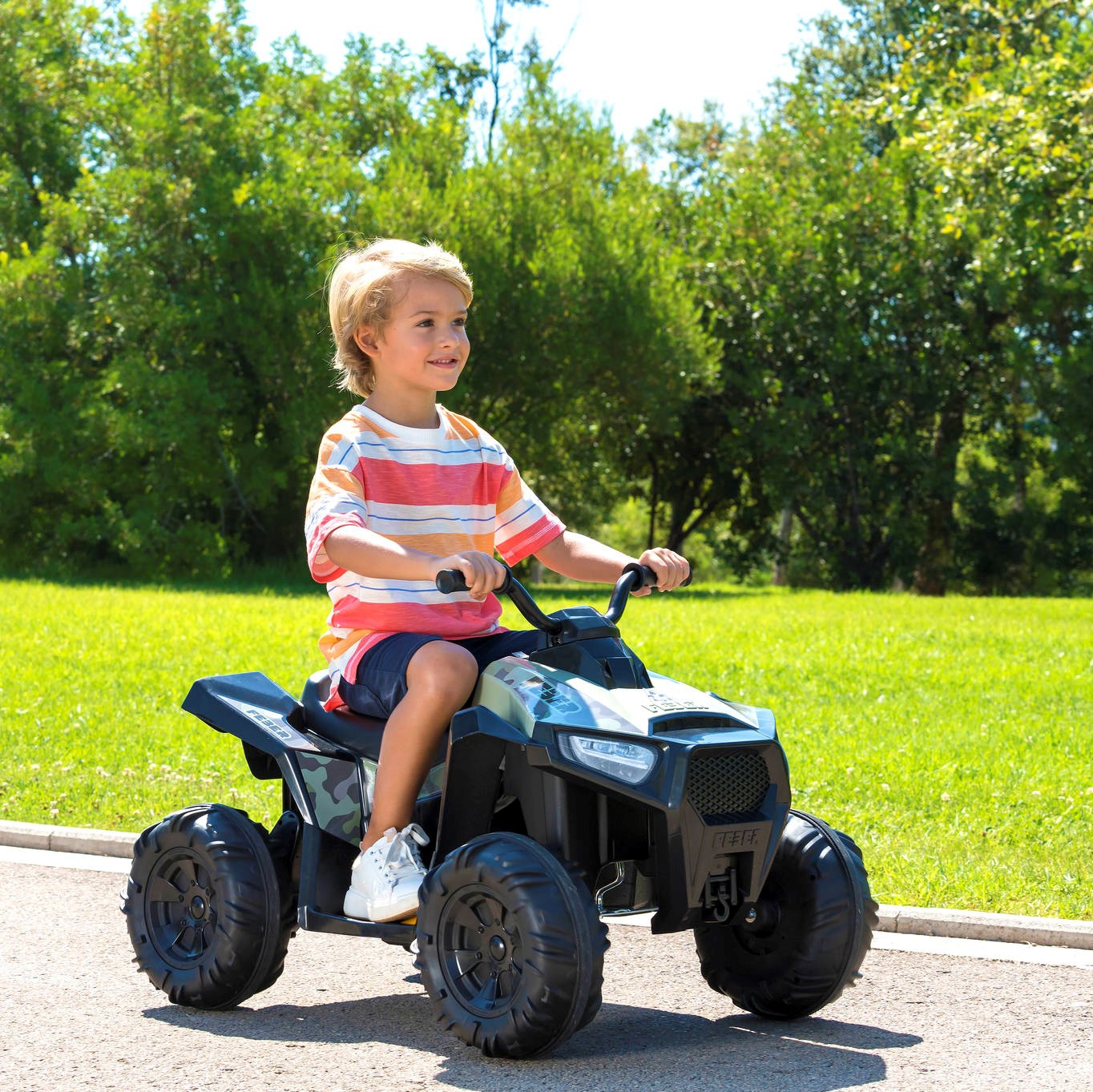 Quad pojazd elektryczny 12vboxer moro