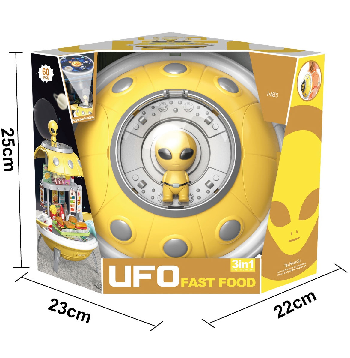 Sklep fast food 3w1 plecak projektor ufo 60 el.