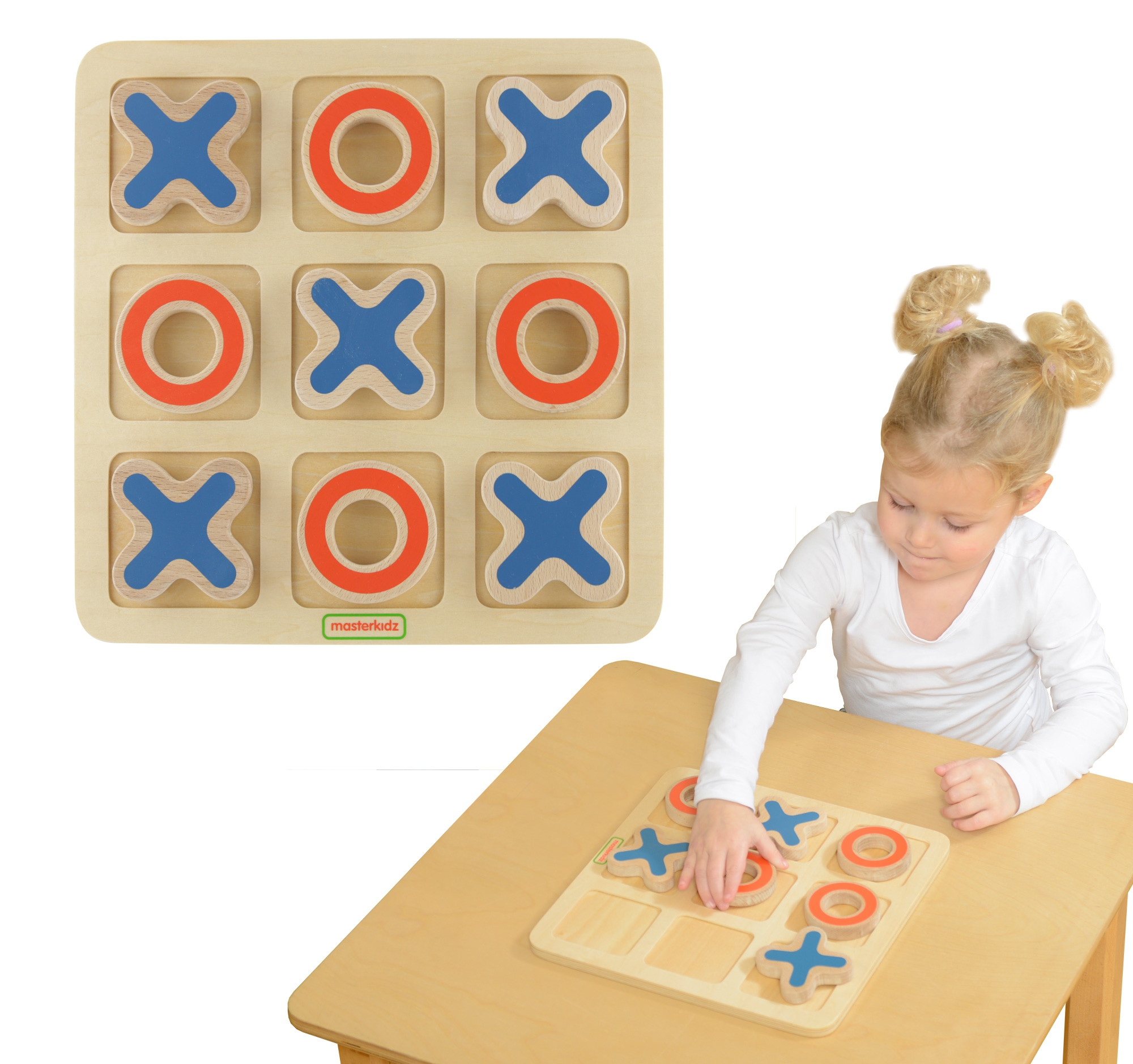 MASTERKIDZ Träspel Tic-Tac-Toe Logiskt Pussel