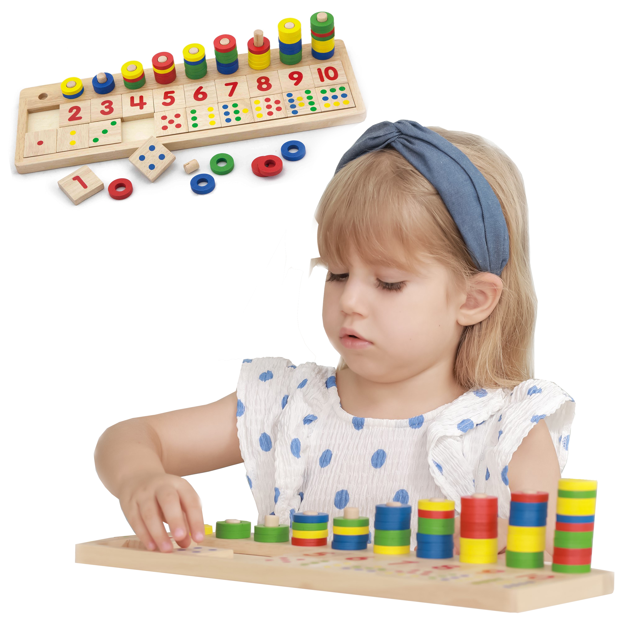 Drewniane liczydło talesa kreatywna liczarka montessori