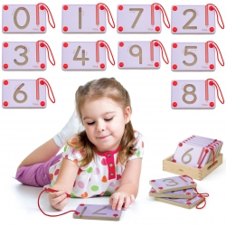 Viga Toys Montessori Magnetic Plaques Learning to Write Numbers