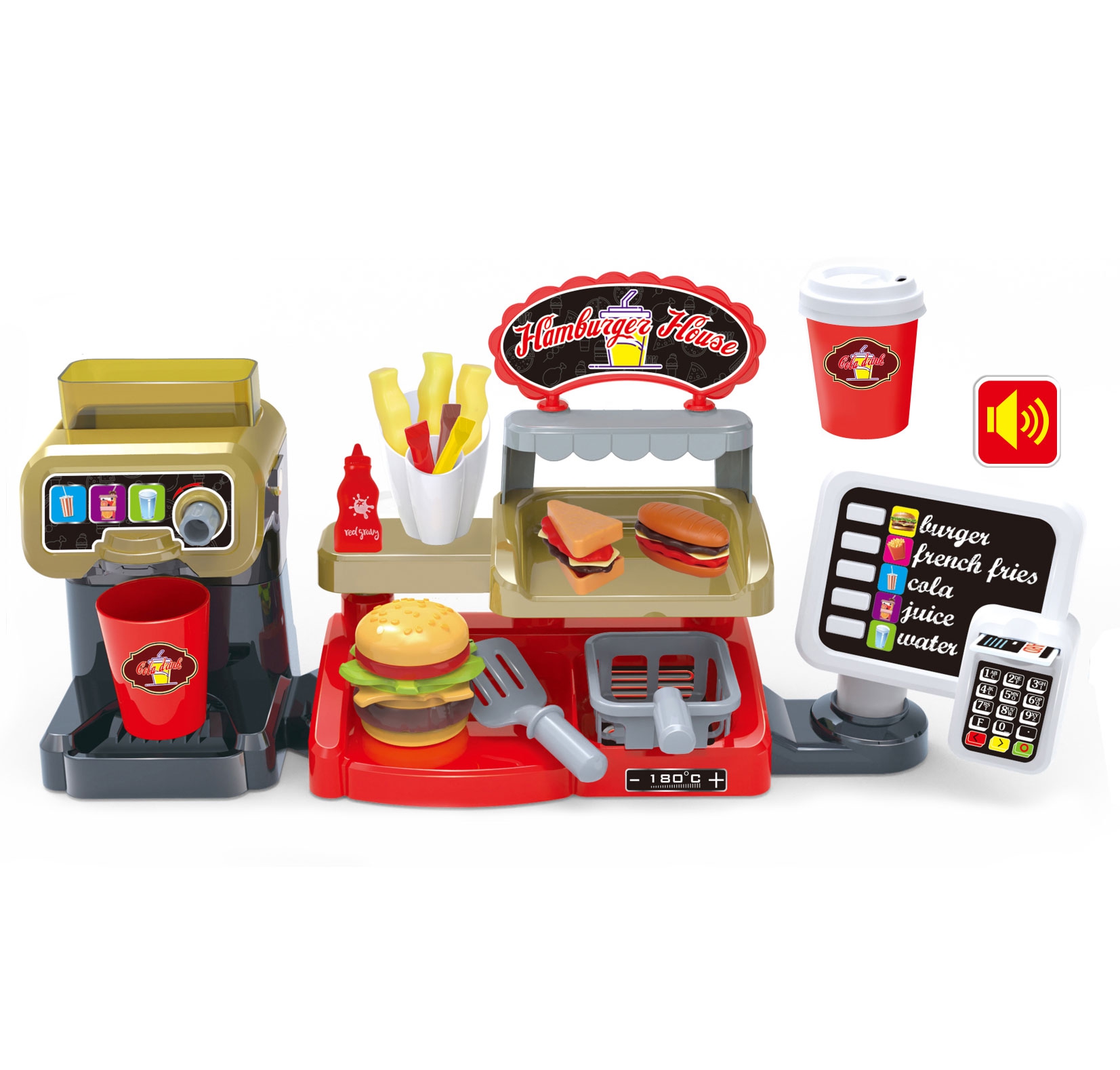 Fast food xxl sklep restauracja kasa + dystrybutor napojów