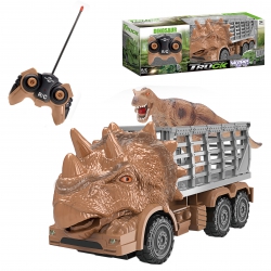 WOOPIE Remote Control Car RC Dinosaur Brown + Figurine