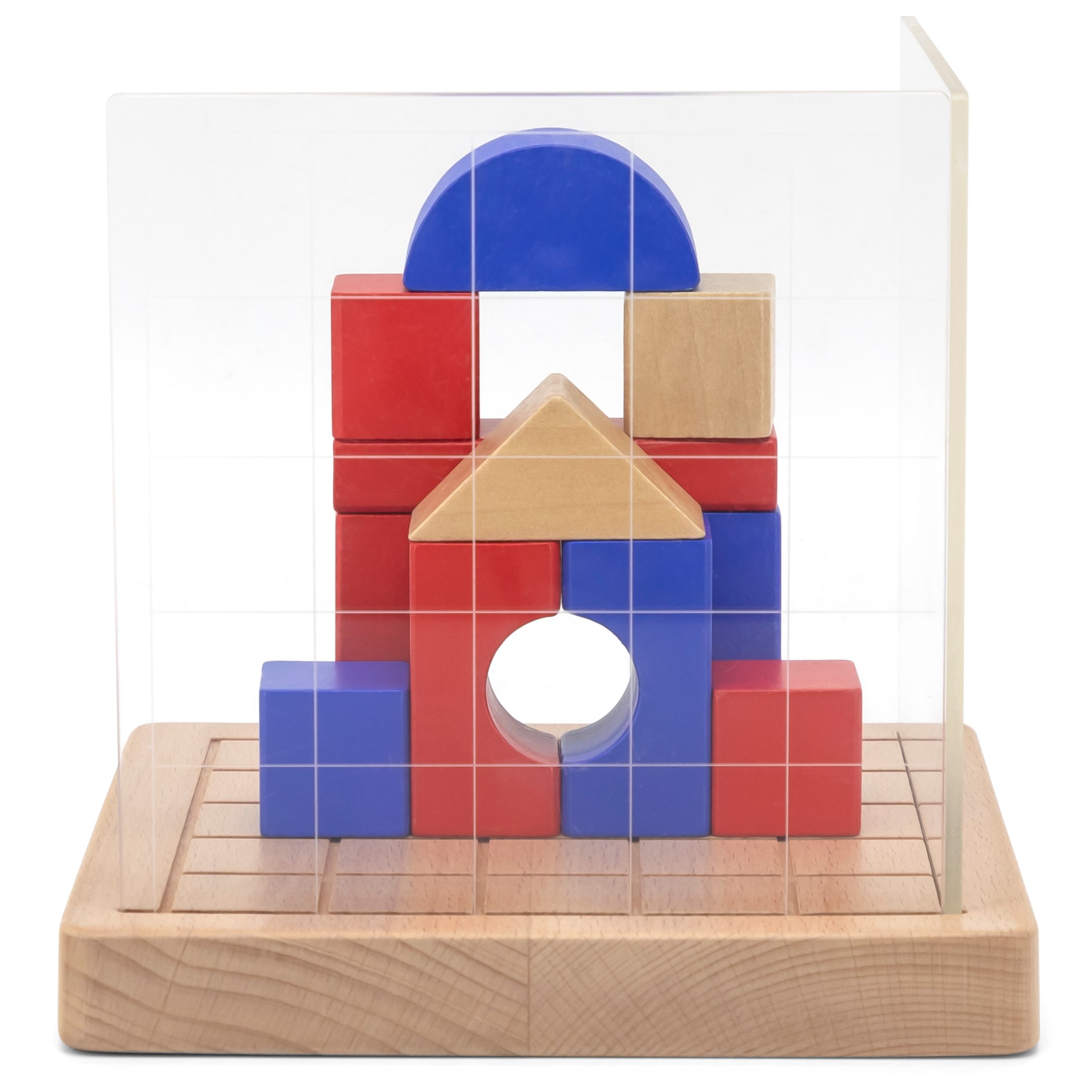 Drewniana gra budowanie klocki 3d montessori