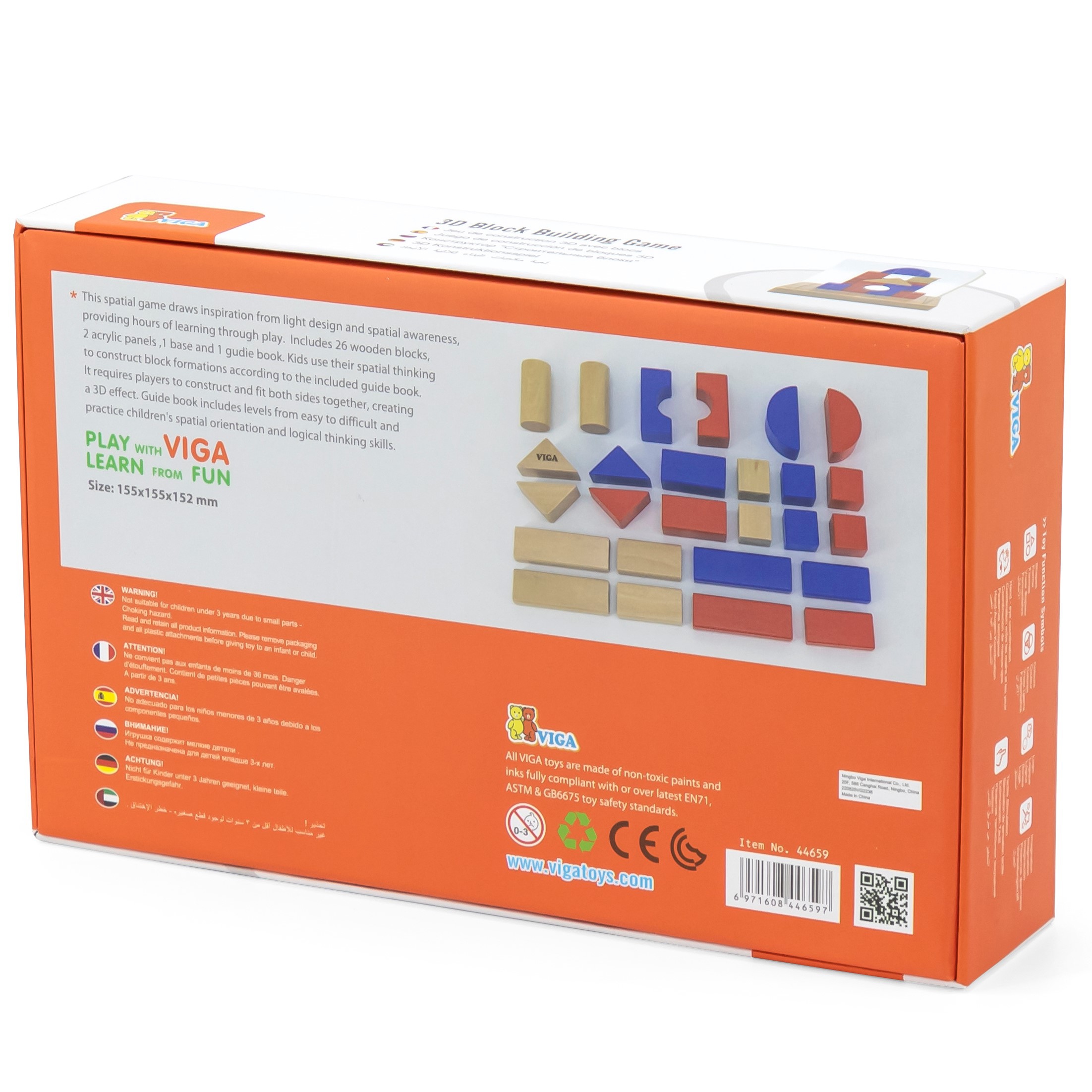 Drewniana gra budowanie klocki 3d montessori