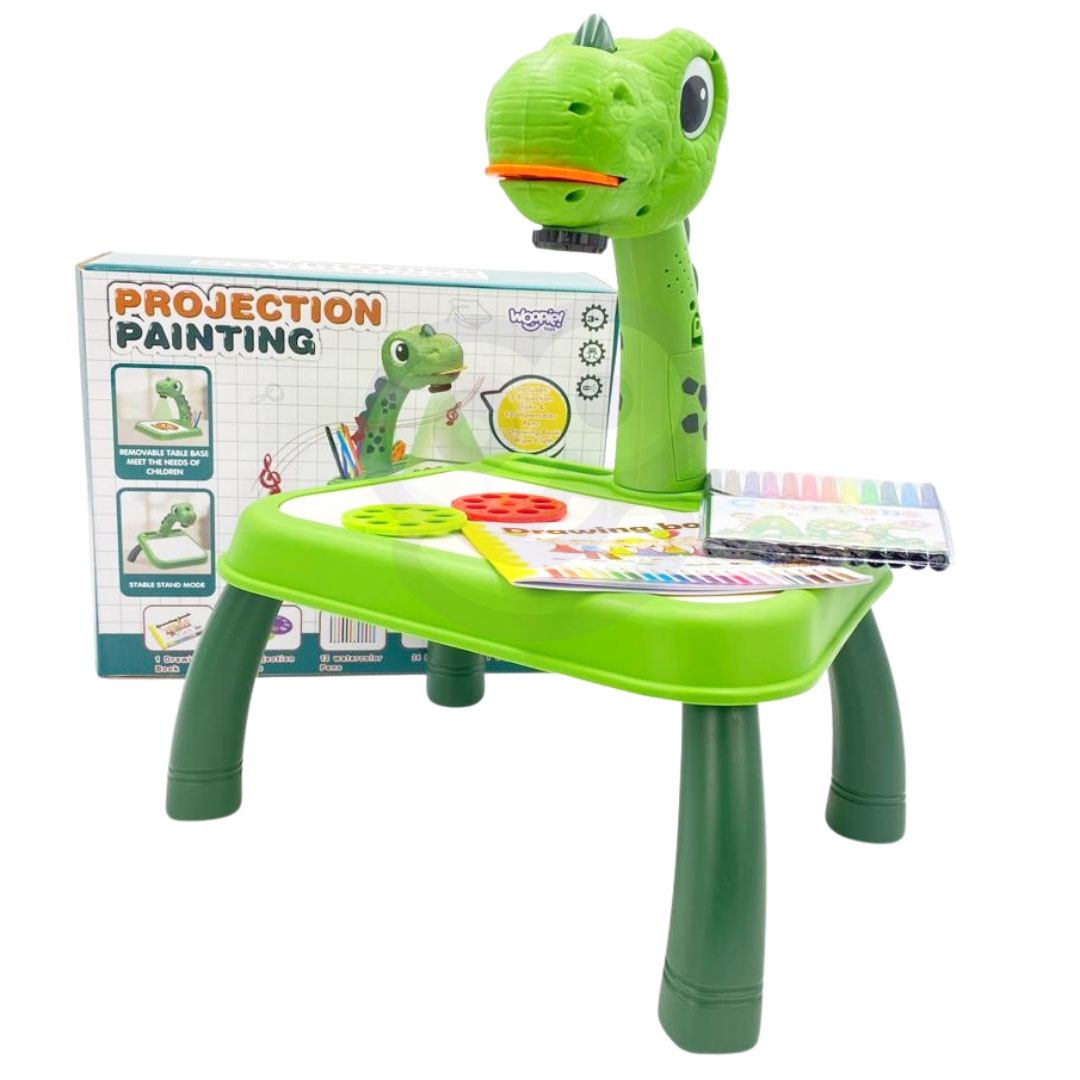 Drawing board dinosaur projector + markers