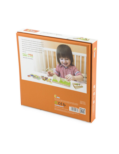 Drewniana Układanka Edukacyjna Nauka Odległosci 2w1 Viga