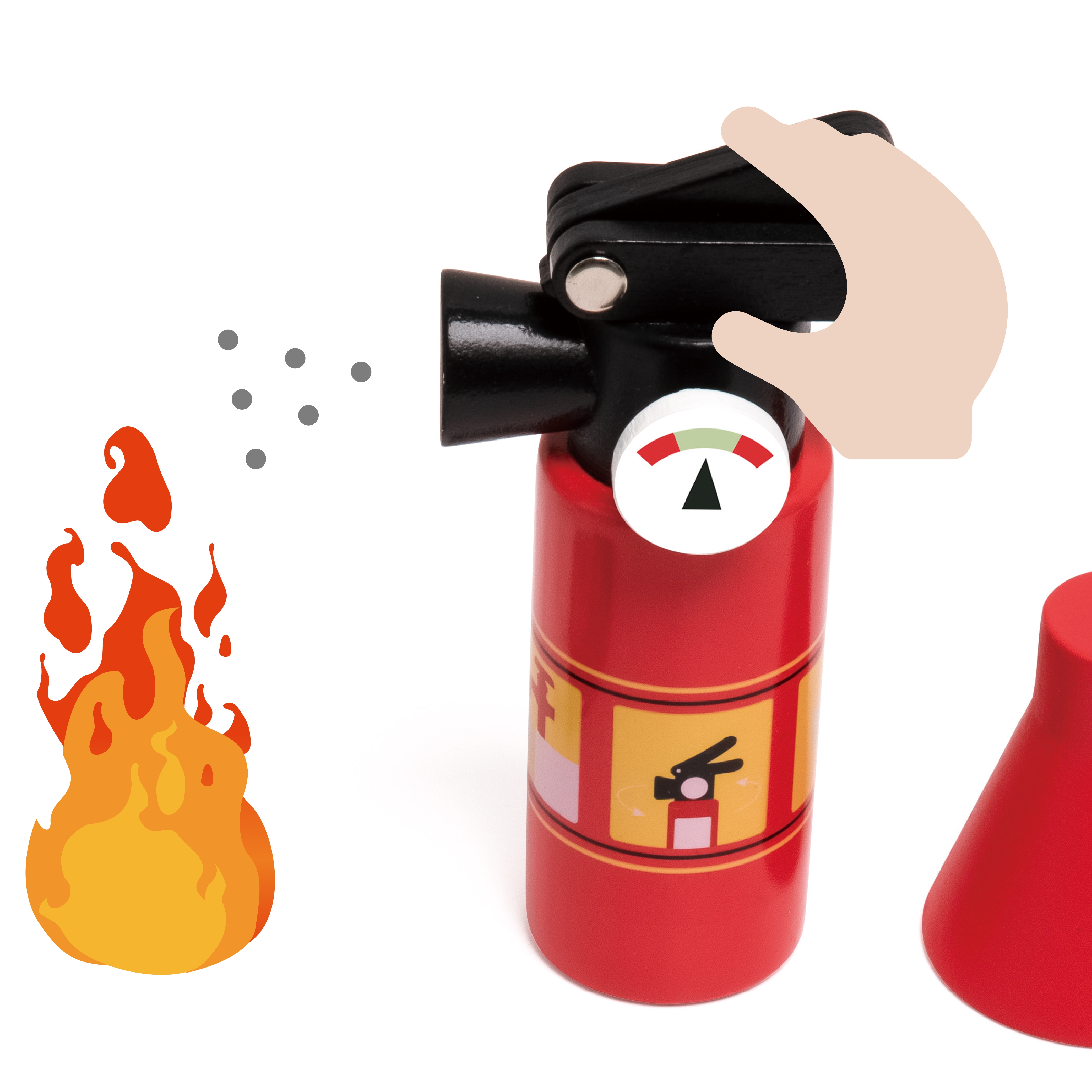 Little firefighter set costume tools 8 pcs.