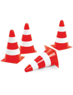 Rolly Toys Pachołki drogowe Zestaw 4 pachołków Ostzregawczych