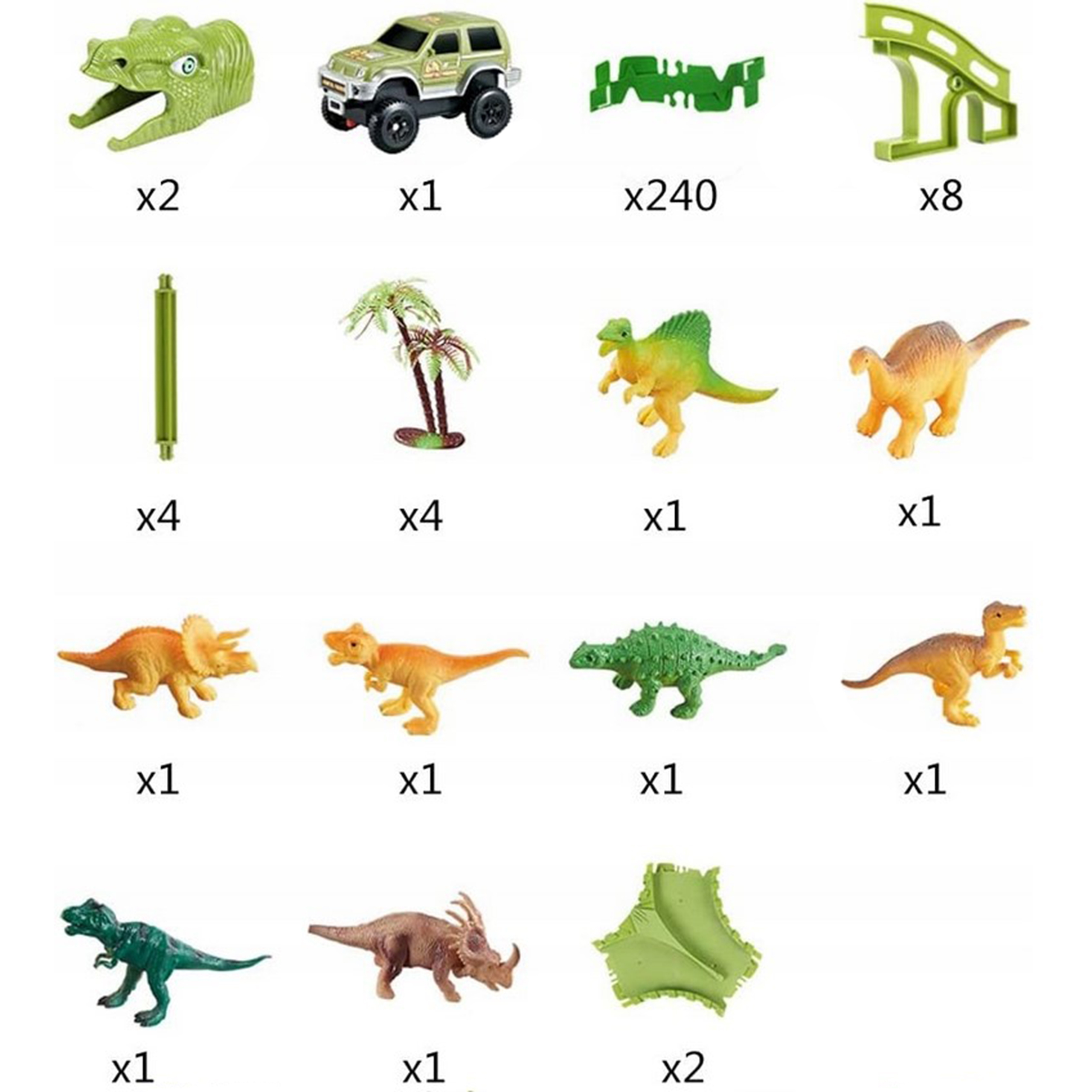 Tor samochodowy xxl dinozaury 240 el.