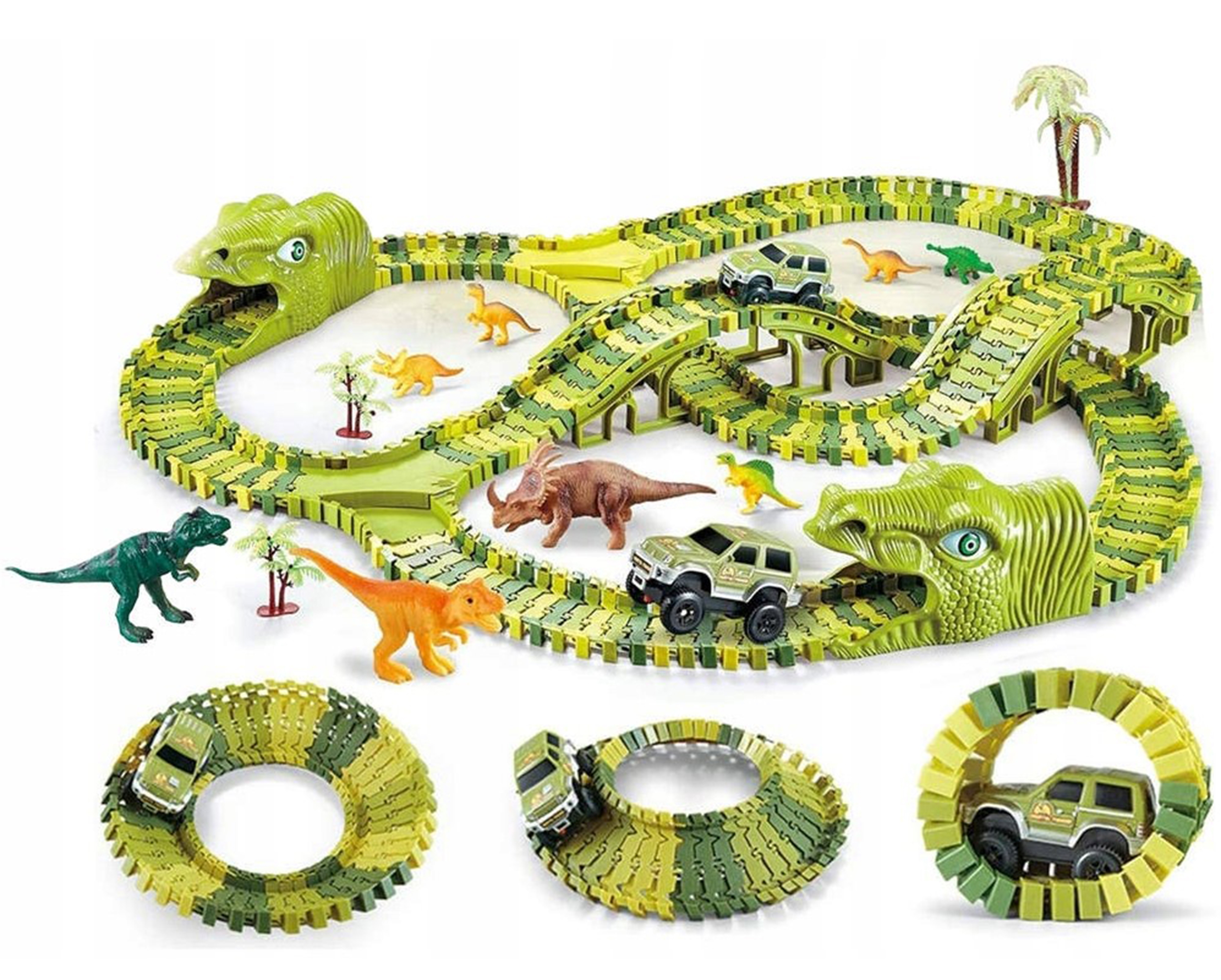 Tor samochodowy xxl dinozaury 240 el.