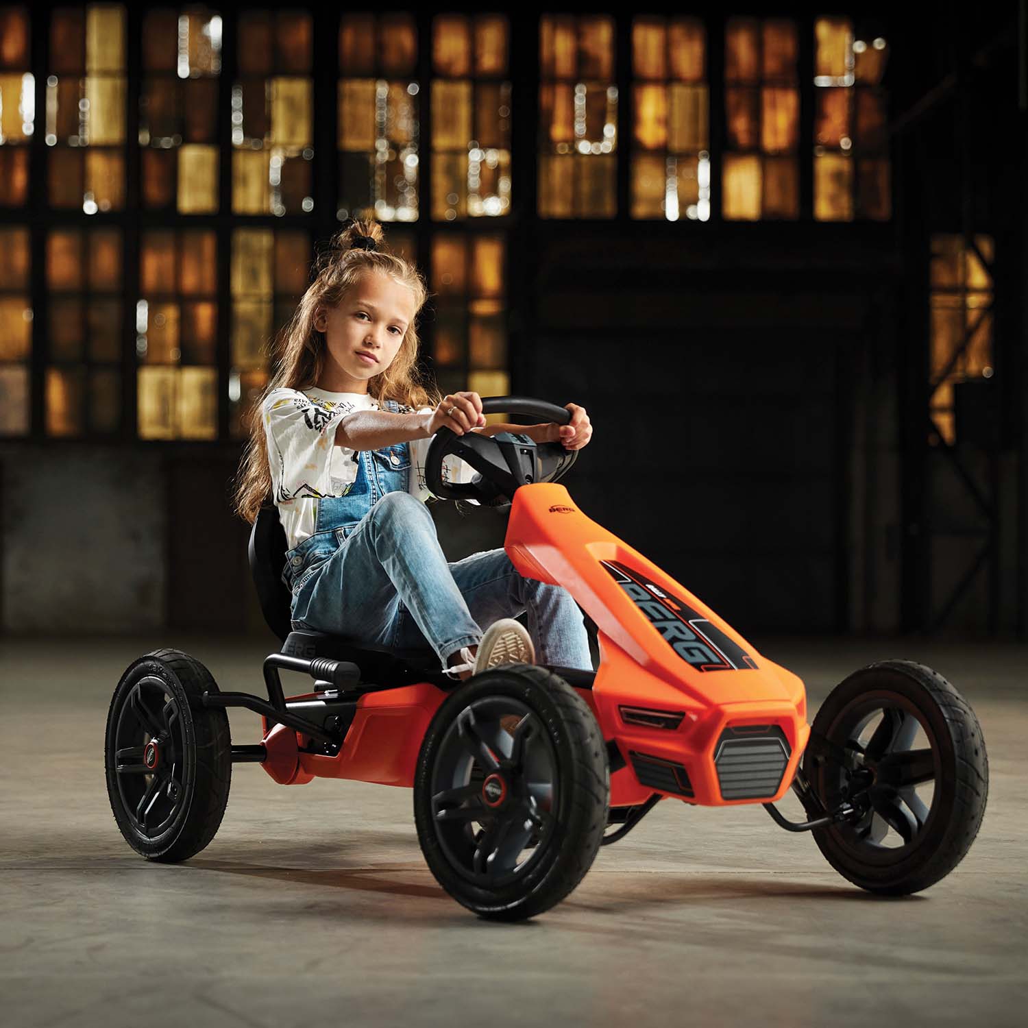 Gokart na pedały rally nrg orange bfr 4-12 lat do 60 kg