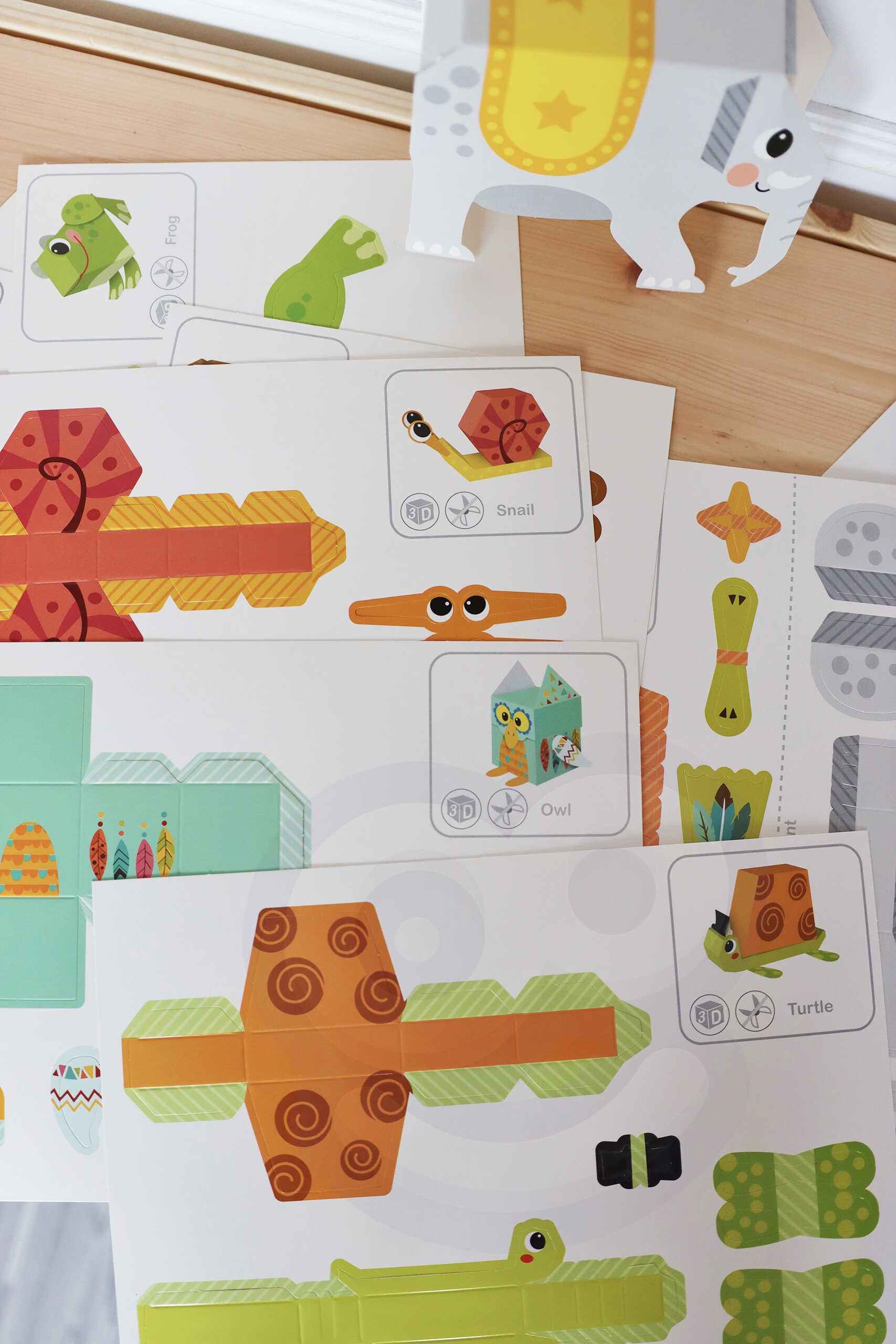 Zestaw kreatywny origami 3d zrób to sam 10 zwierzaków