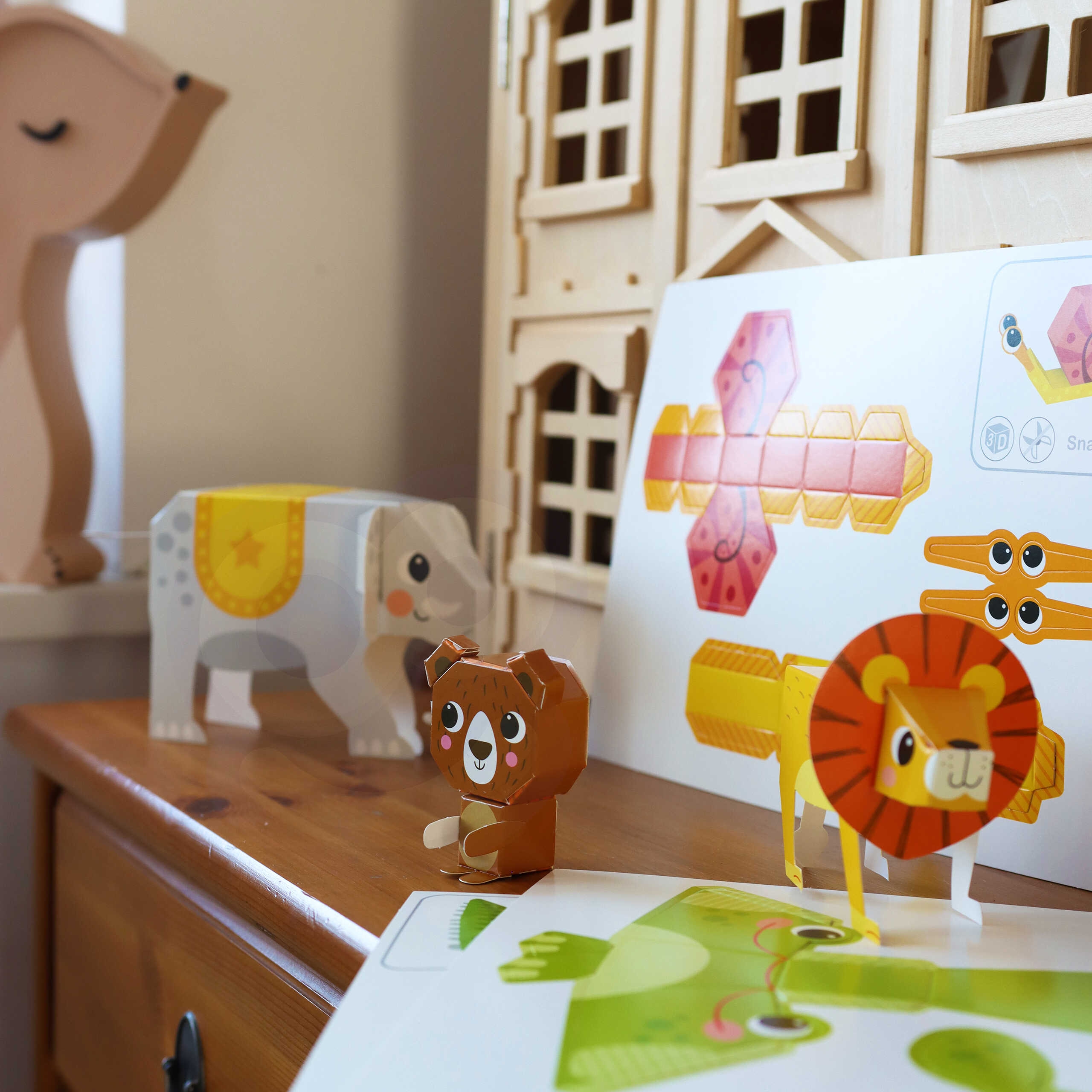 Zestaw kreatywny origami 3d zrób to sam 10 zwierzaków