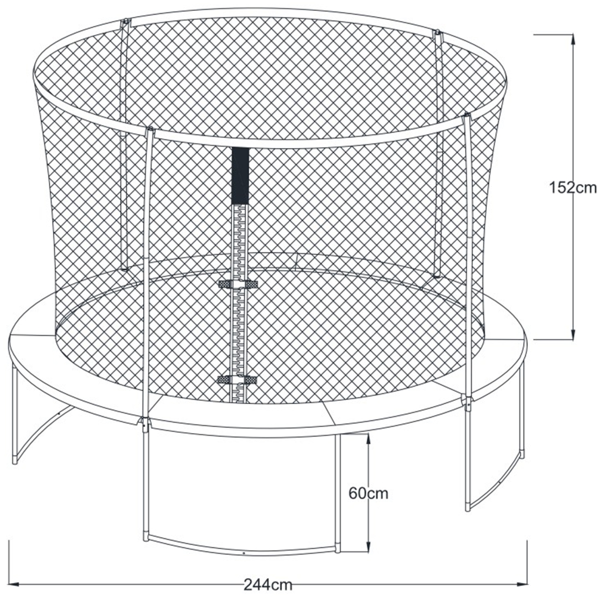 Trampolina bostonn 244 cm + siatka