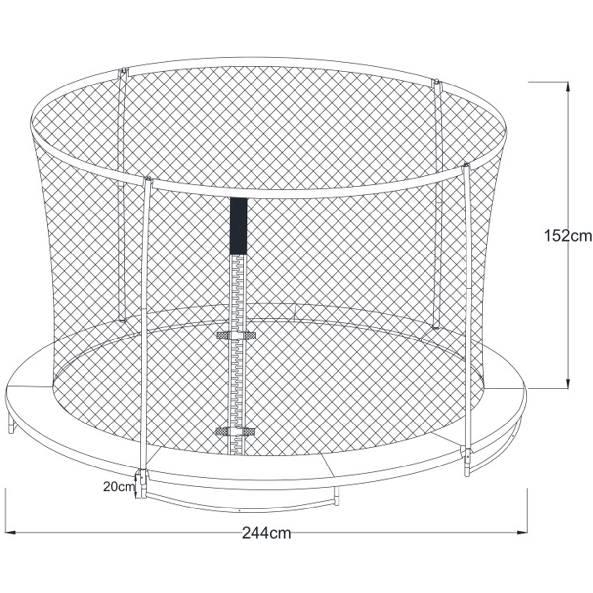 Trampolina bostonn 244 cm + siatka