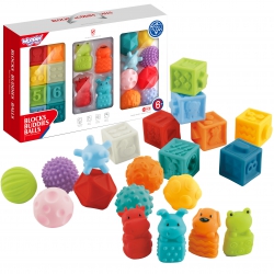 WOOPIE BABY Sensory Puzzles Squeeze Puzzle Sound Learning to Count 20 el.