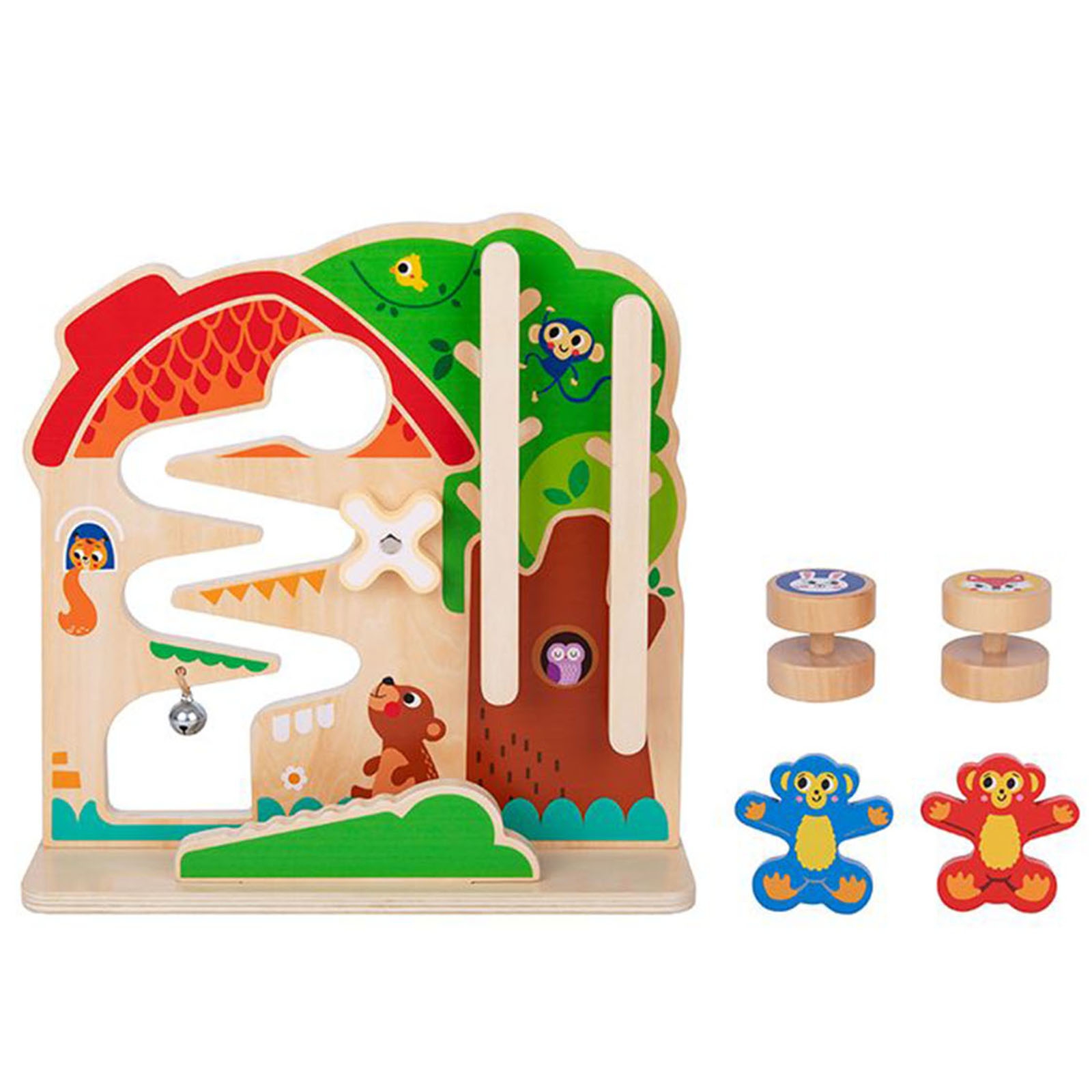 Drewniana tablica manipulacyjna montessori labirynt