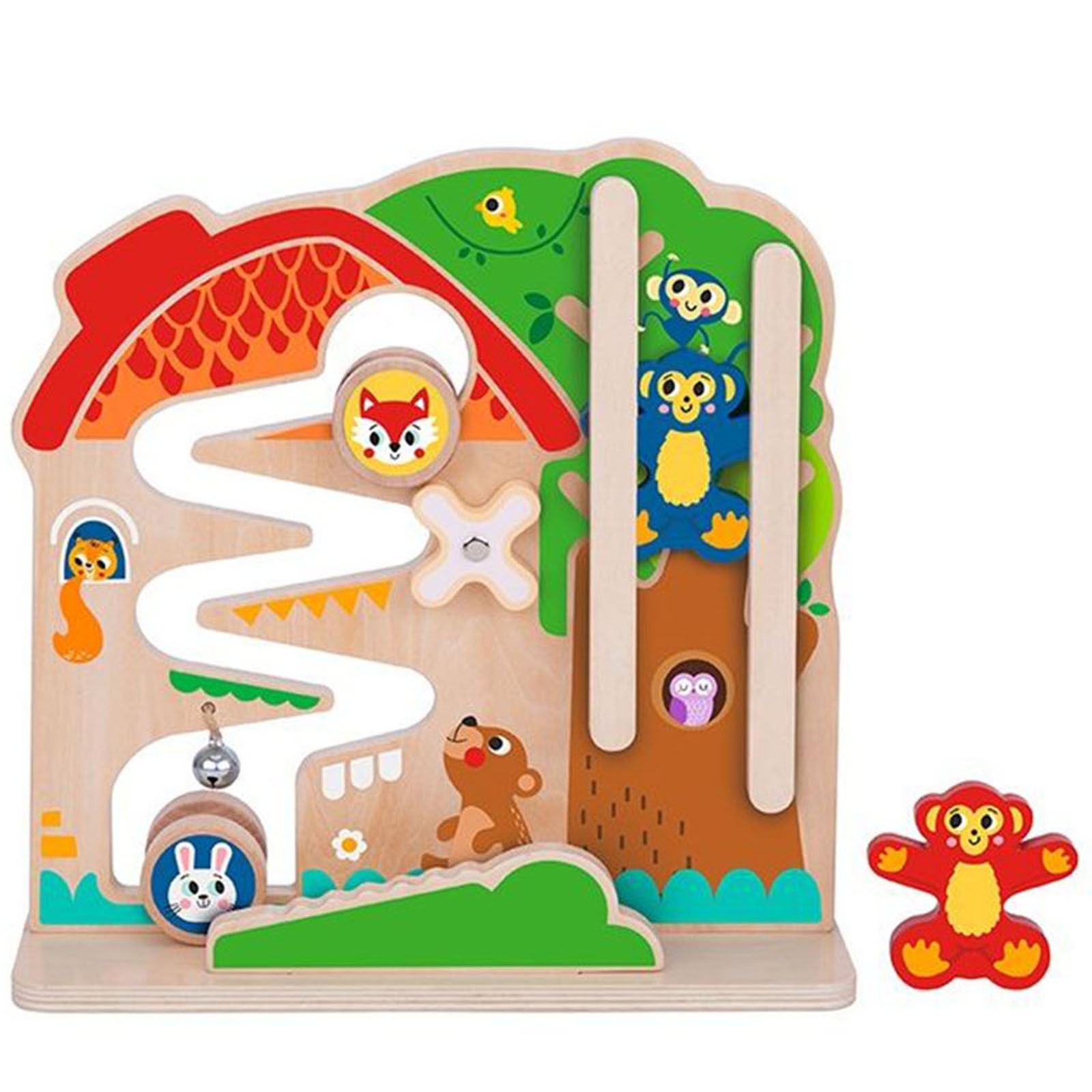 Drewniana tablica manipulacyjna montessori labirynt