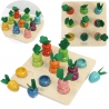MASTERKIDZ Vegetable Educational Board Learning Numbers and Colors Montessori