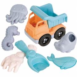 WOOPIE Sand Set with Car 7 pcs. BIODEGRADABLE ORGANIC MATERIAL