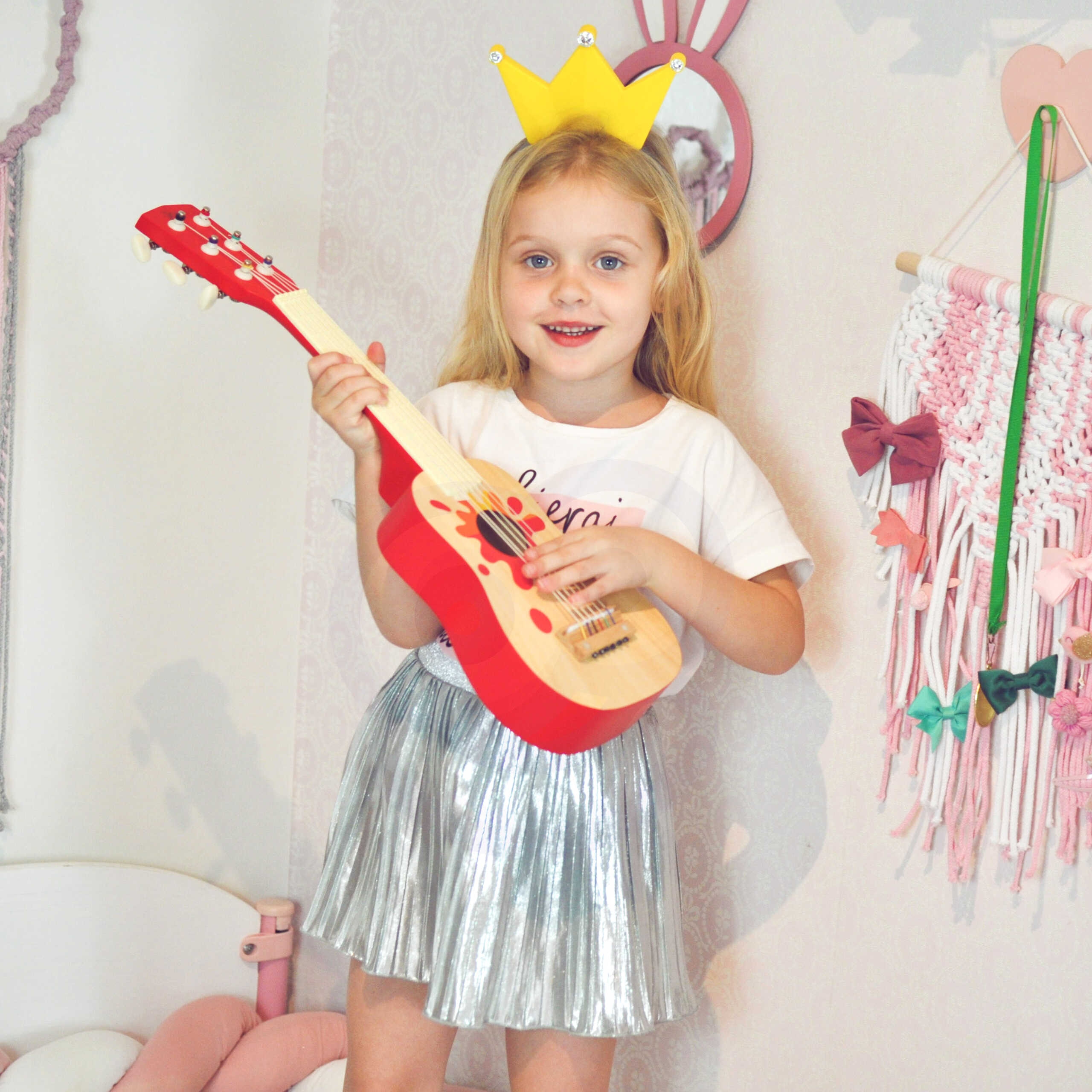 Drewniana gitara dla dzieci akustyczna