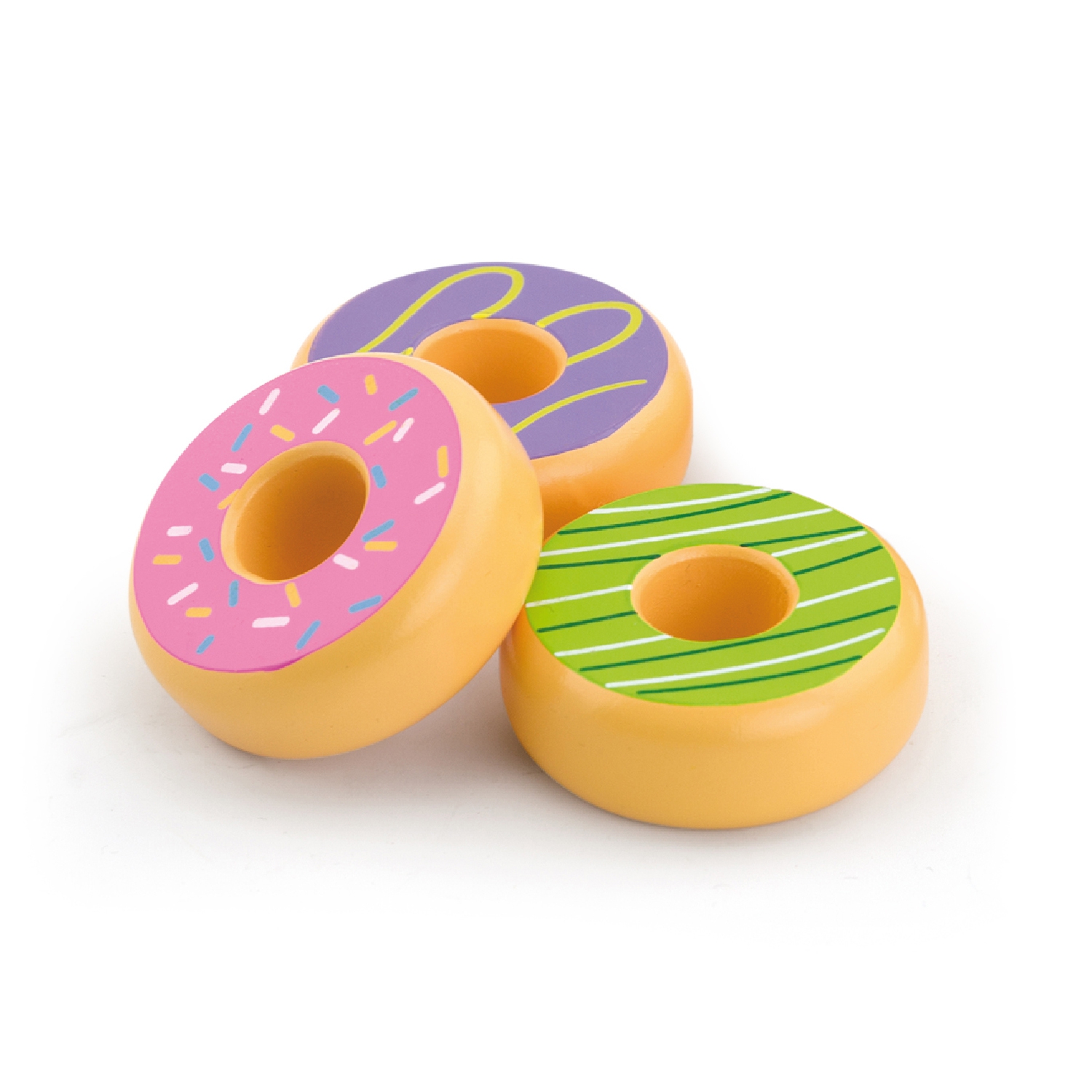 Słodka Drewniana Cukierenka - 6 pączków donat