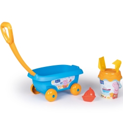 Smoby Trolley with Bucket and Peppa Pig Sand Accessories