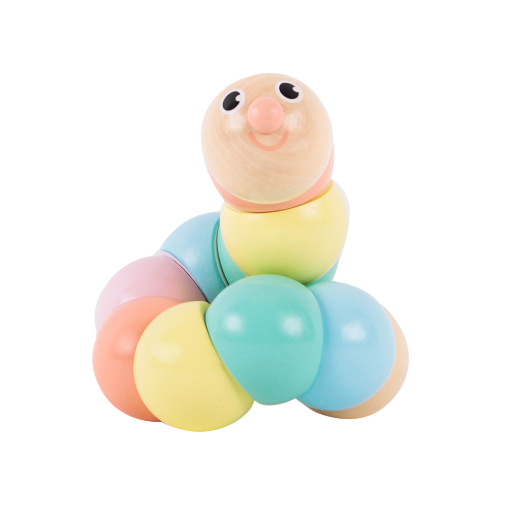 Drewniana gąsienica kolorowa do zginania i skręcania - 21 z 25