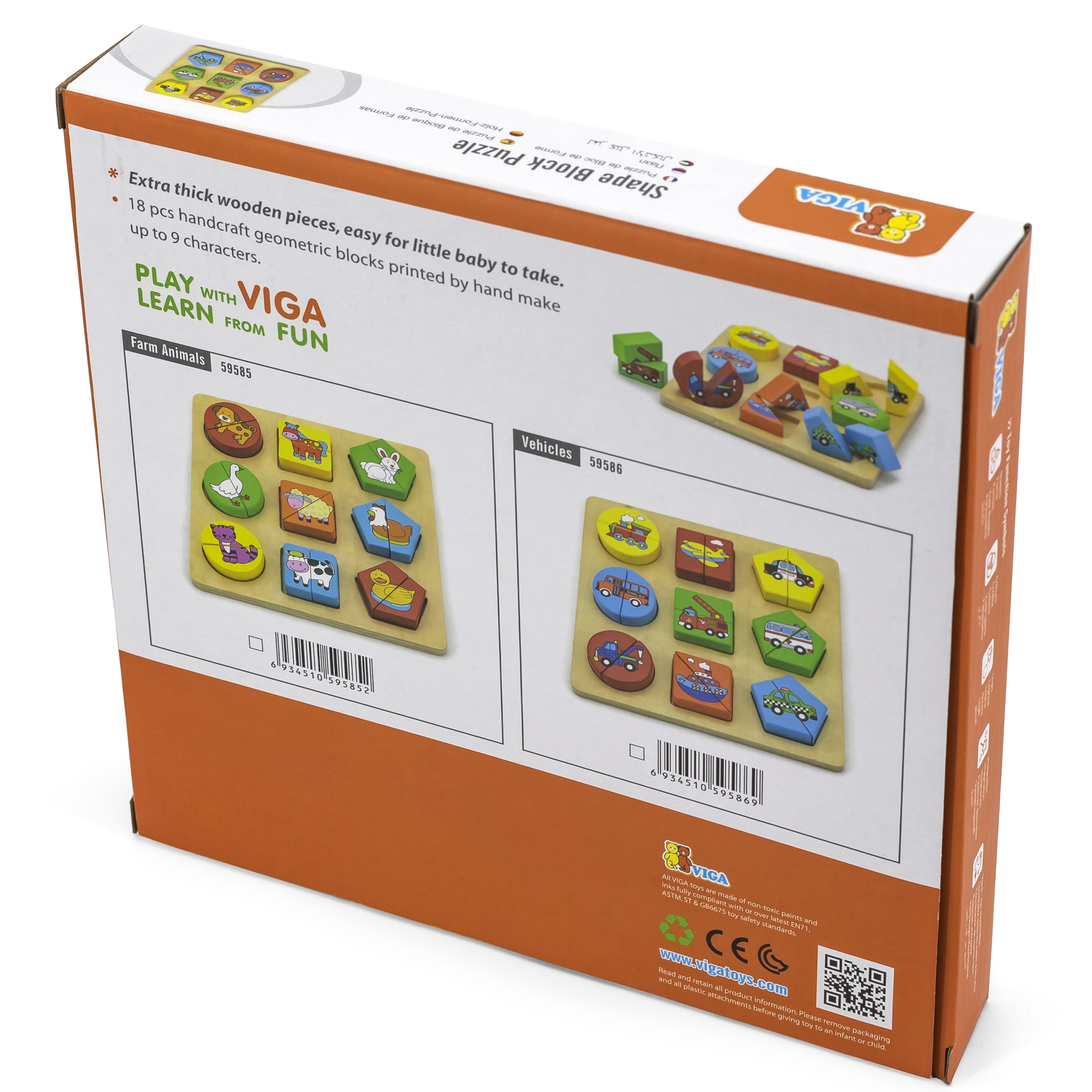 Puzzle edukacyjne drewniane zwierzęta