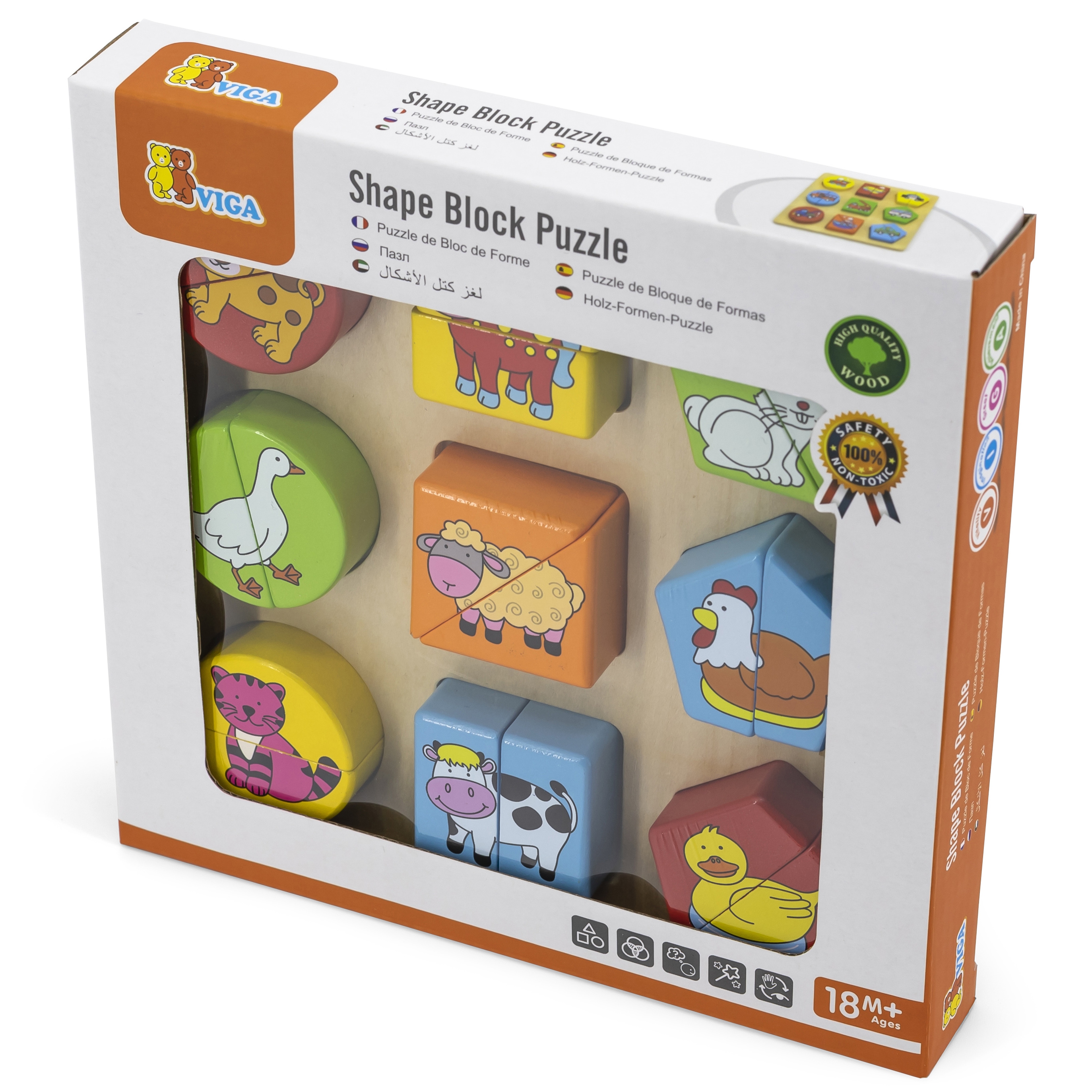 Puzzle edukacyjne drewniane zwierzęta
