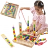 VIGA Wooden Educational Game Logical Beads 104 pieces Montessori