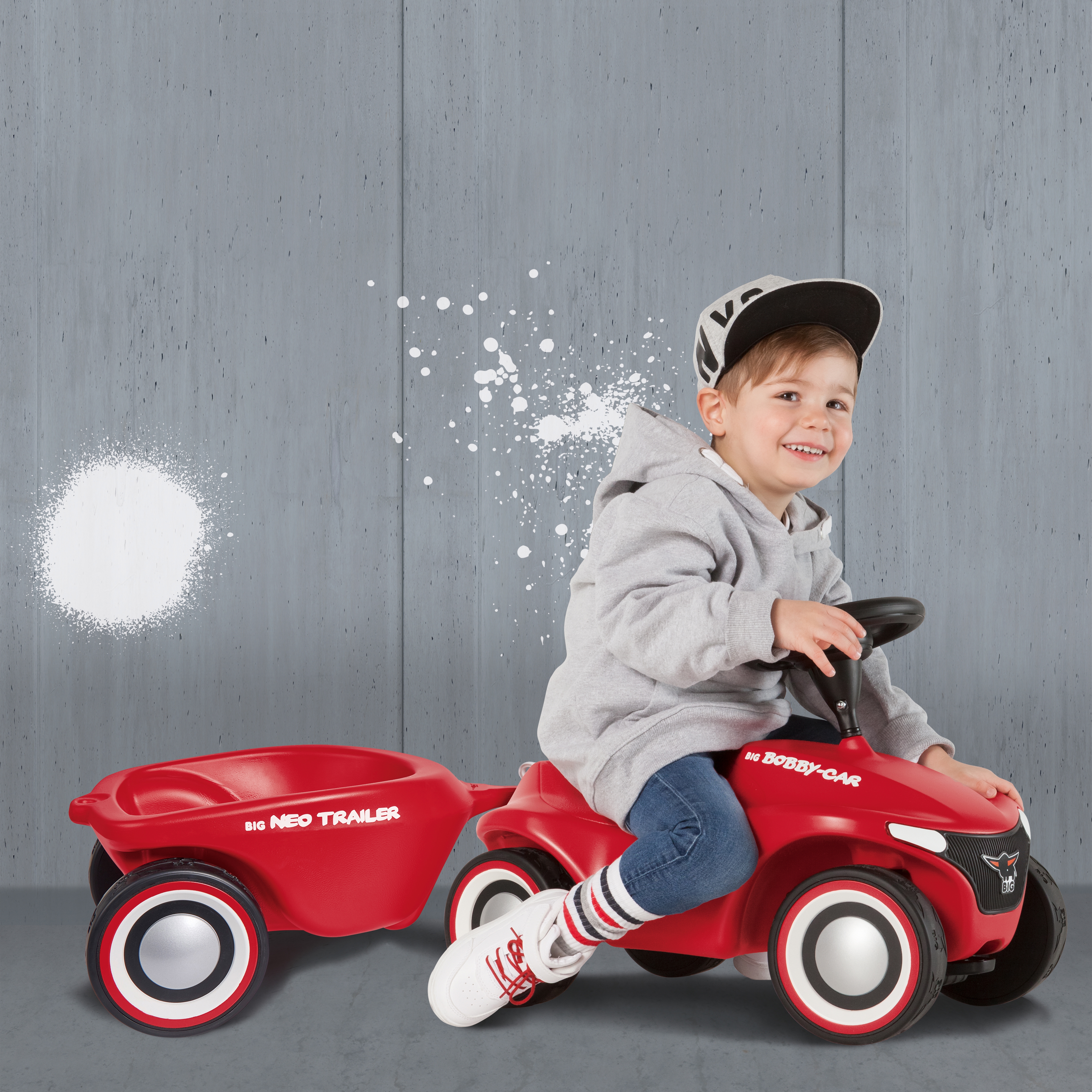 Przyczepka do jeździka bobby car neo czerwona