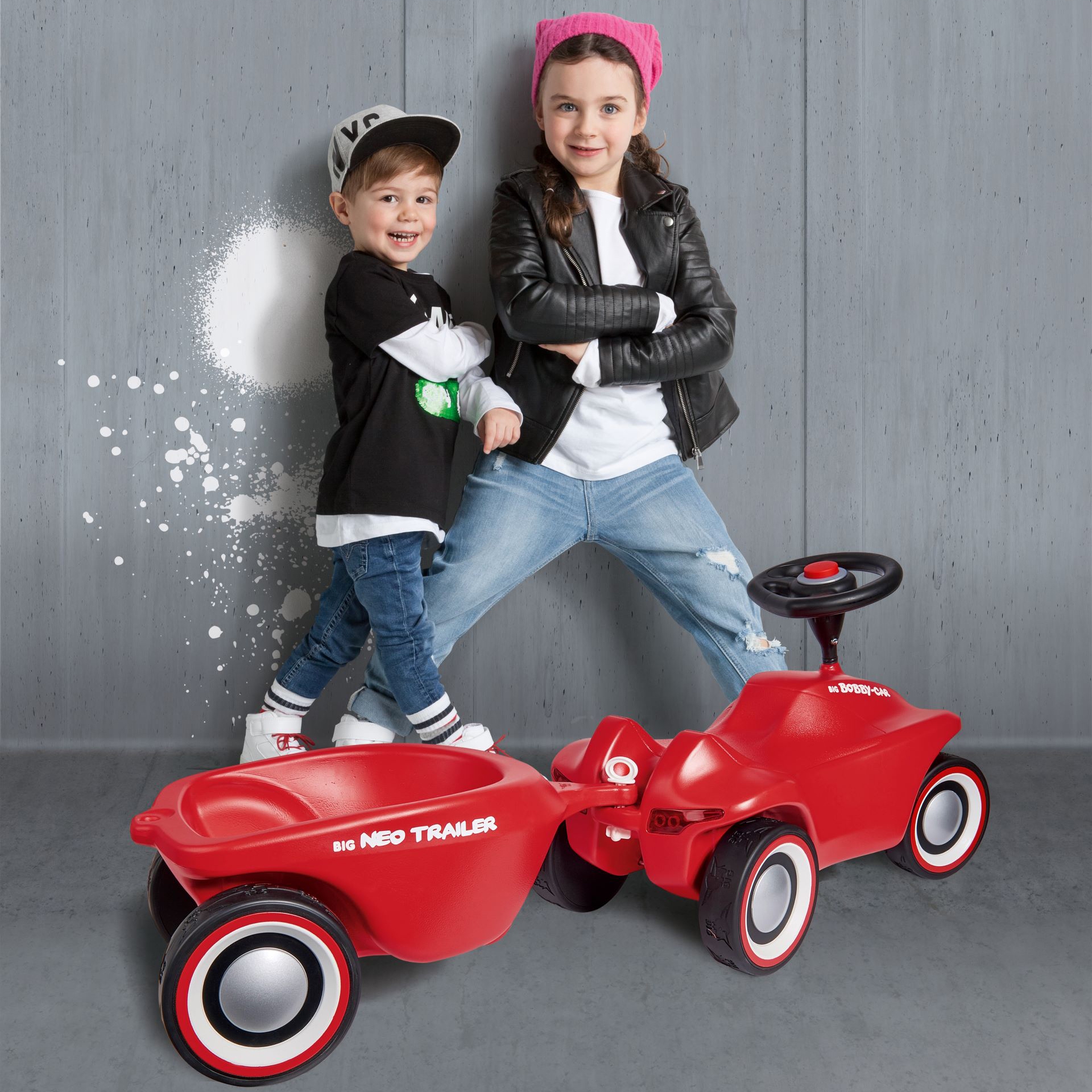 Przyczepka do jeździka bobby car neo czerwona