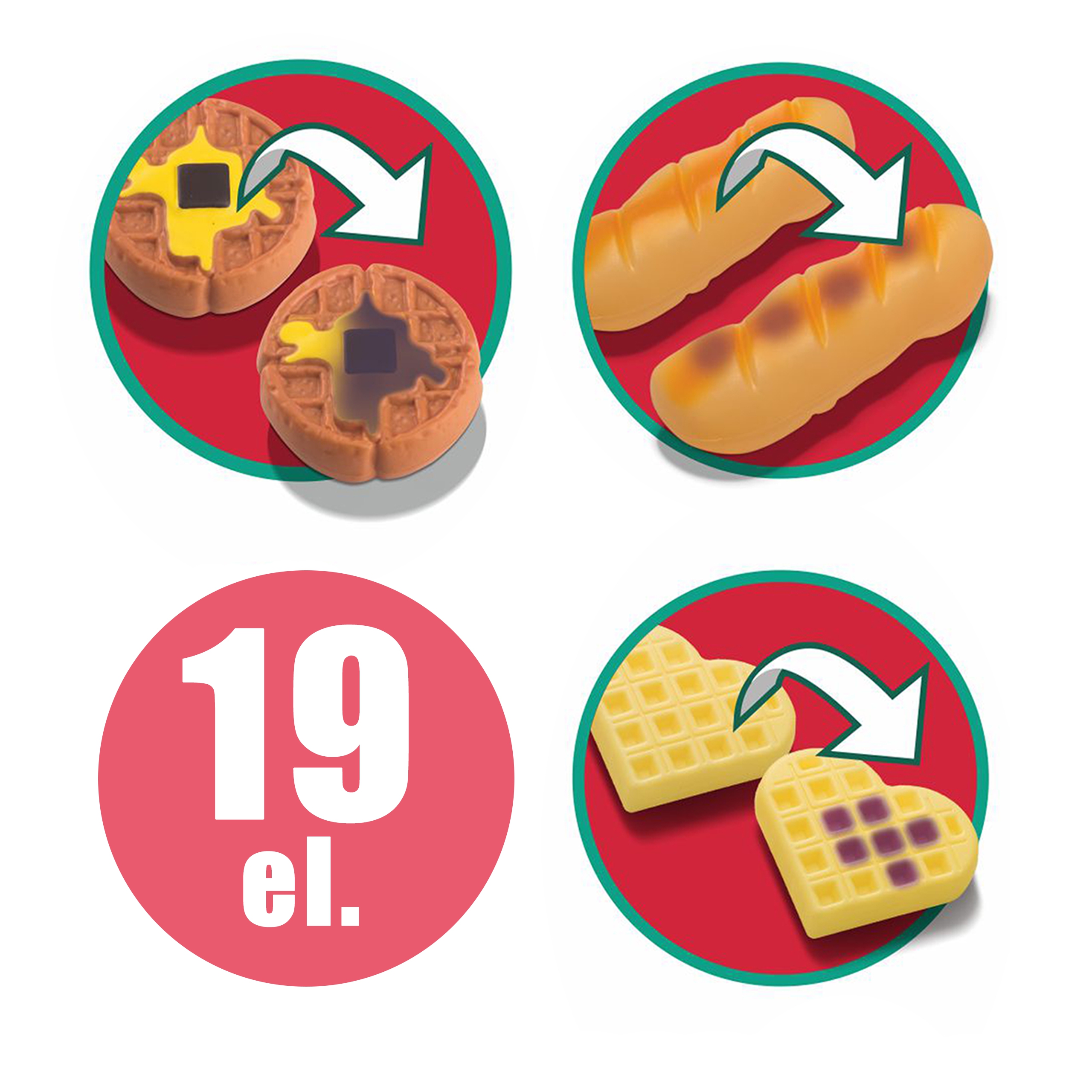 Zestaw xxl restauracja kawiarnia jedzenie słodycze 19 el.