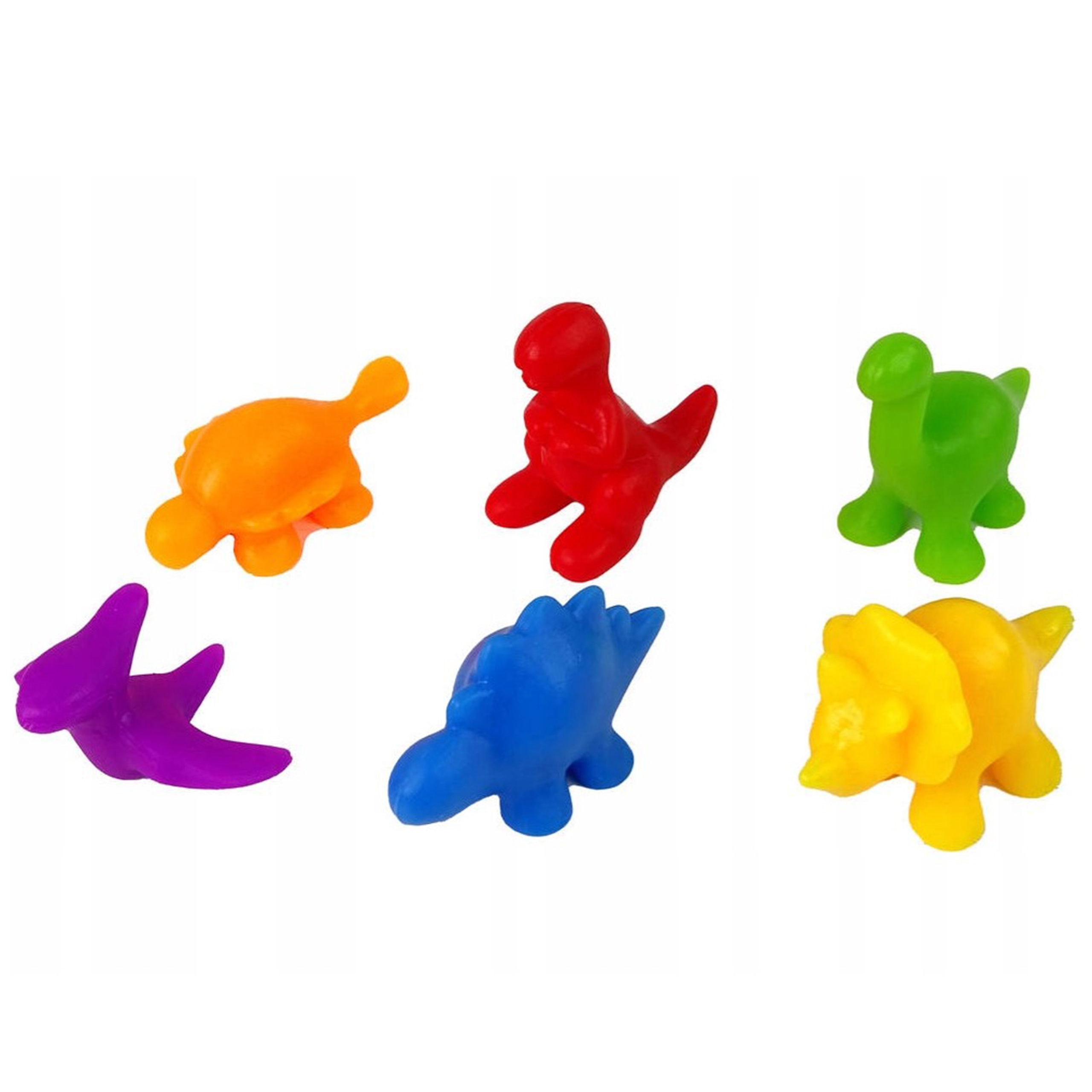 Gra edukacyjna montessori sorter kolorów dinozaury 56 el.