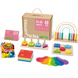 Tooky Toy Edukacyjne Pudełko dla Dzieci z 6w1 od 2 lat