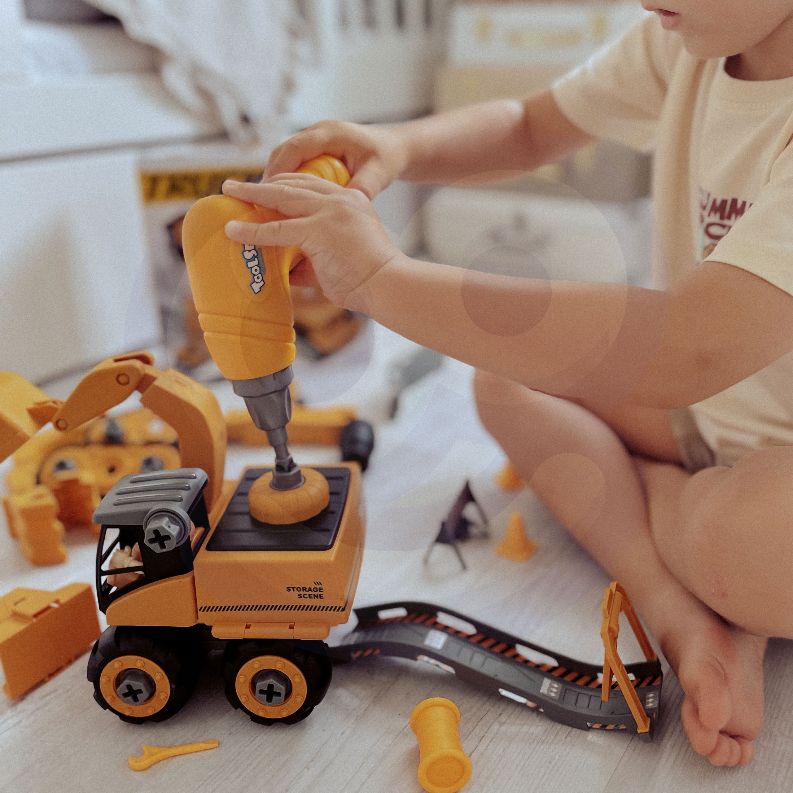 Mega plac budowy 5w1 zestaw xxl do skręcania diy