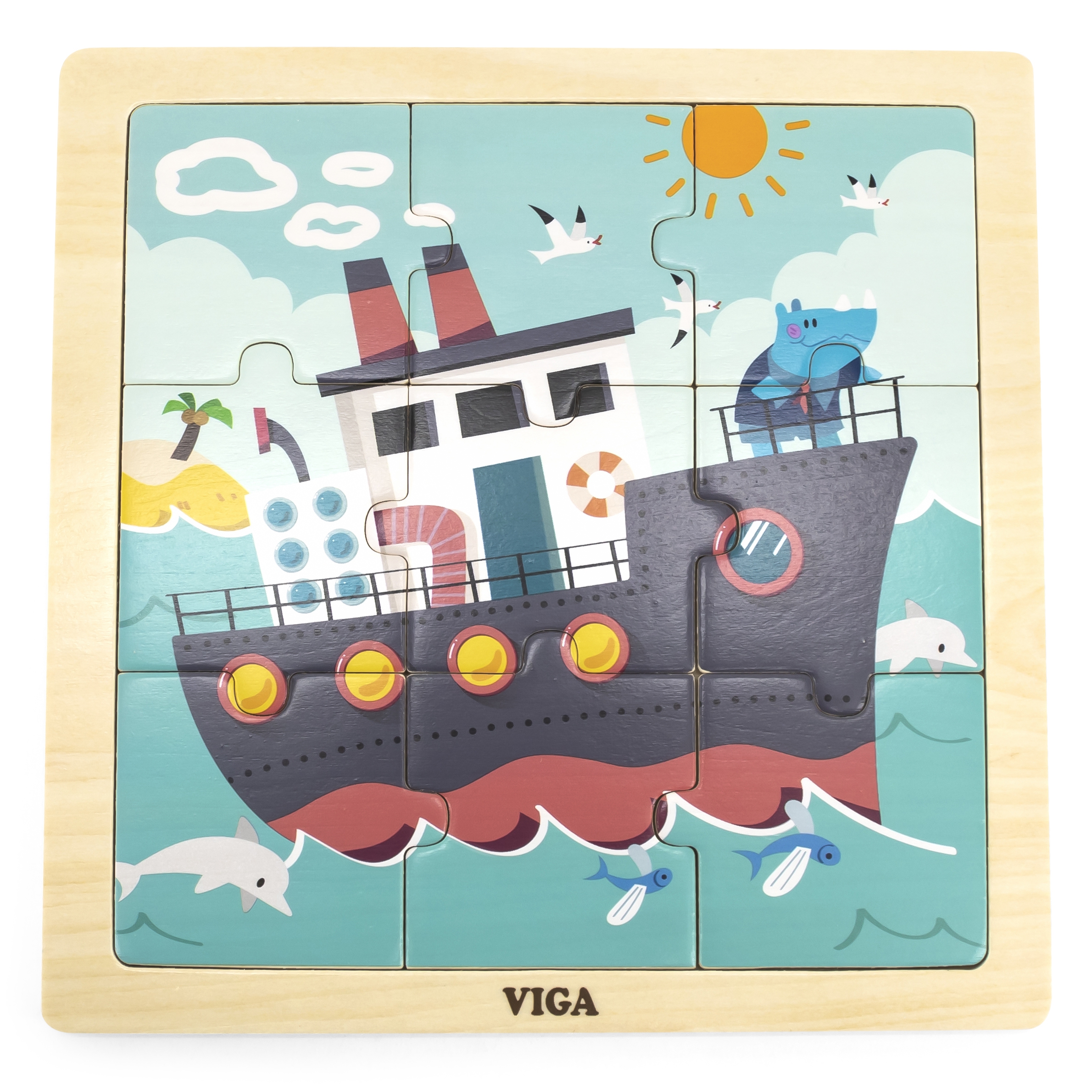 🚢 Drewniane Puzzle Statek – Zabawa i Rozwój