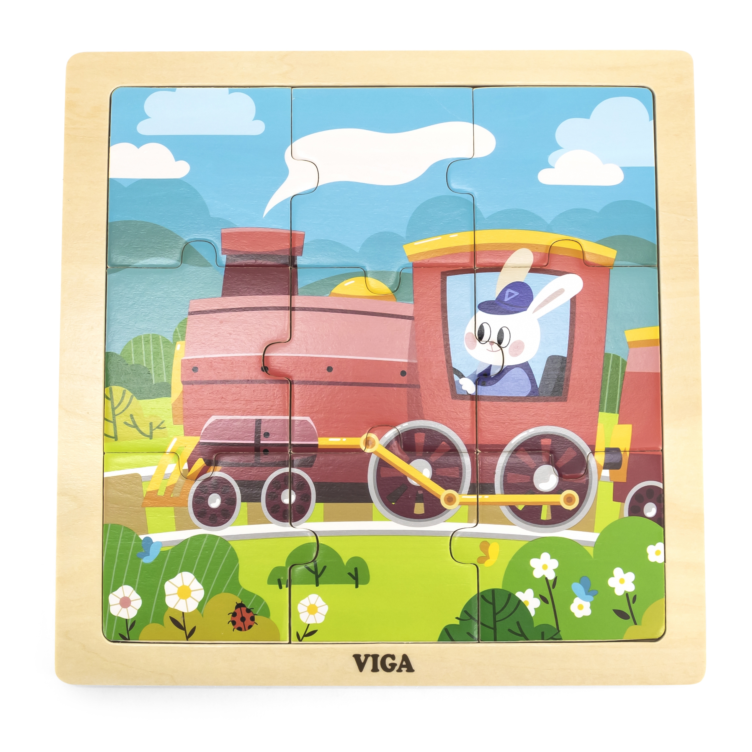 🚂 Drewniane Puzzle Pociąg - Zabawa i Nauka