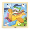 VIGA Handy Wooden Puzzle Airplane 9 pieces