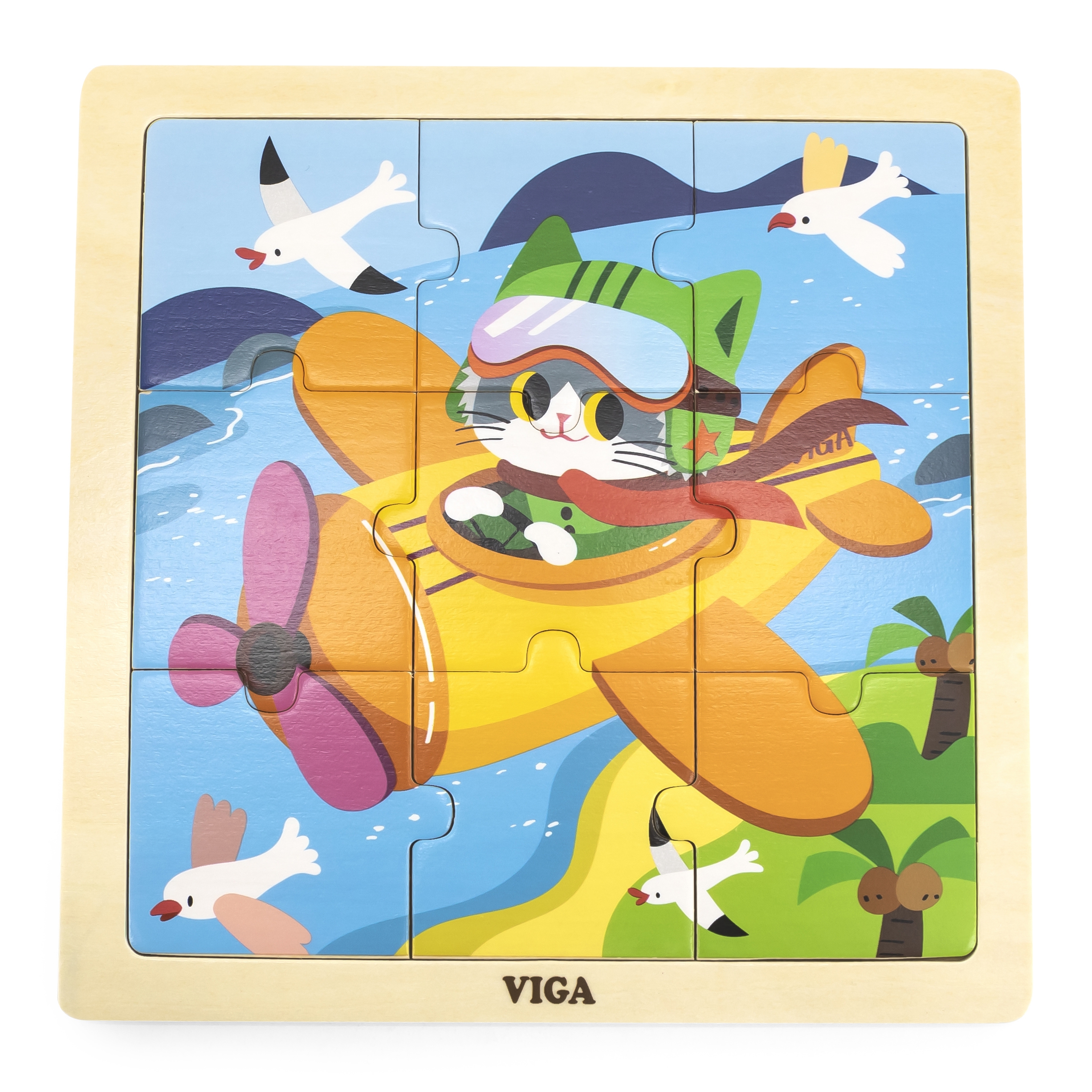 ✈️ Drewniane Puzzle Samolot – Zabawa i Rozwój